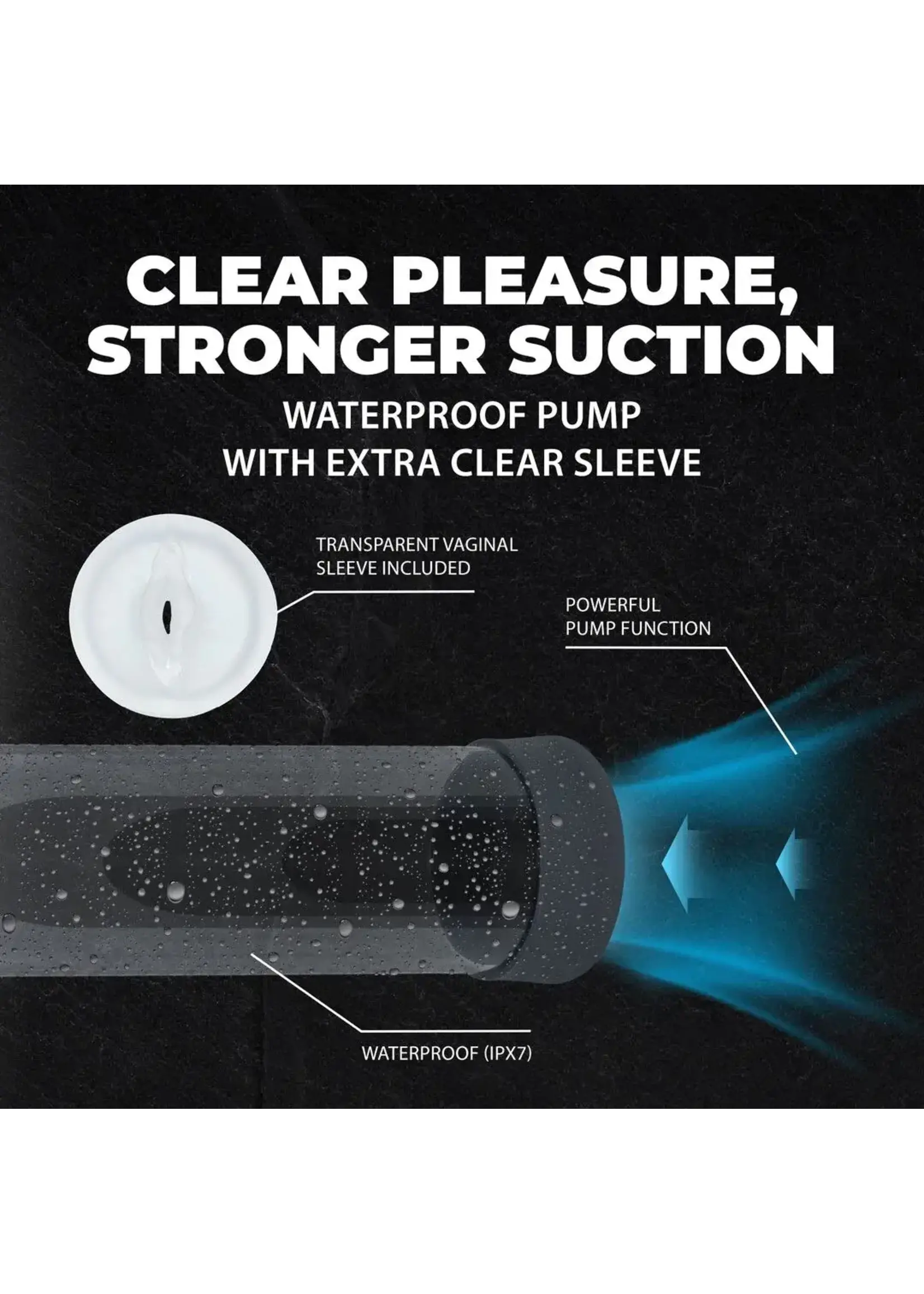 Pumped by Shots Engage - automatic waterproof penis pump and masturbator (2 in 1) - Gun metal