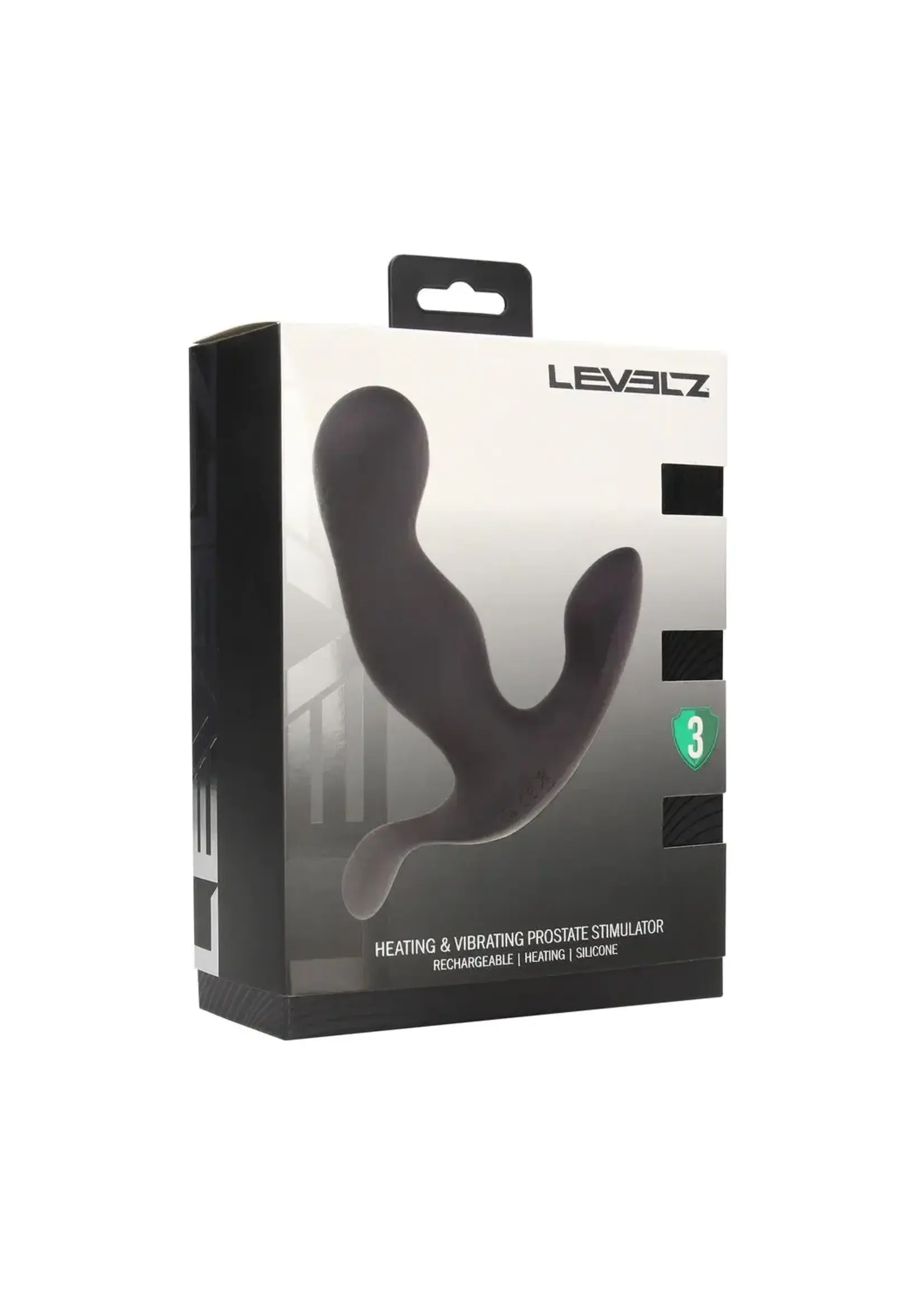 Levelz Heating and vibrating silicone prostate stimulator - Black