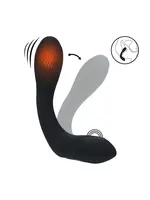 Levelz Vibrating heating bendable tapping silicone prostate stimulator - Black