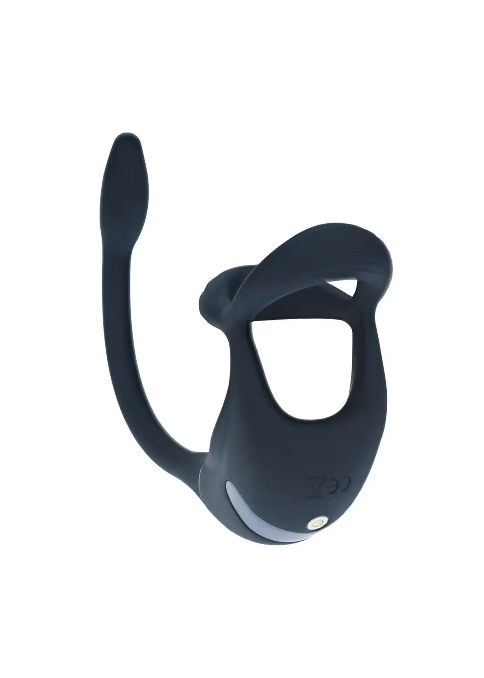 Levelz Remote control vibrating silicone trio cockring with prostate stimulator - Black