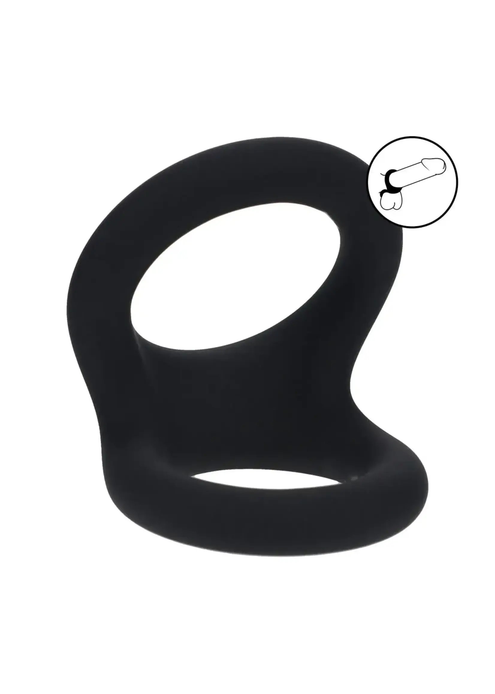 Levelz Double O silicone cockring - M - Black