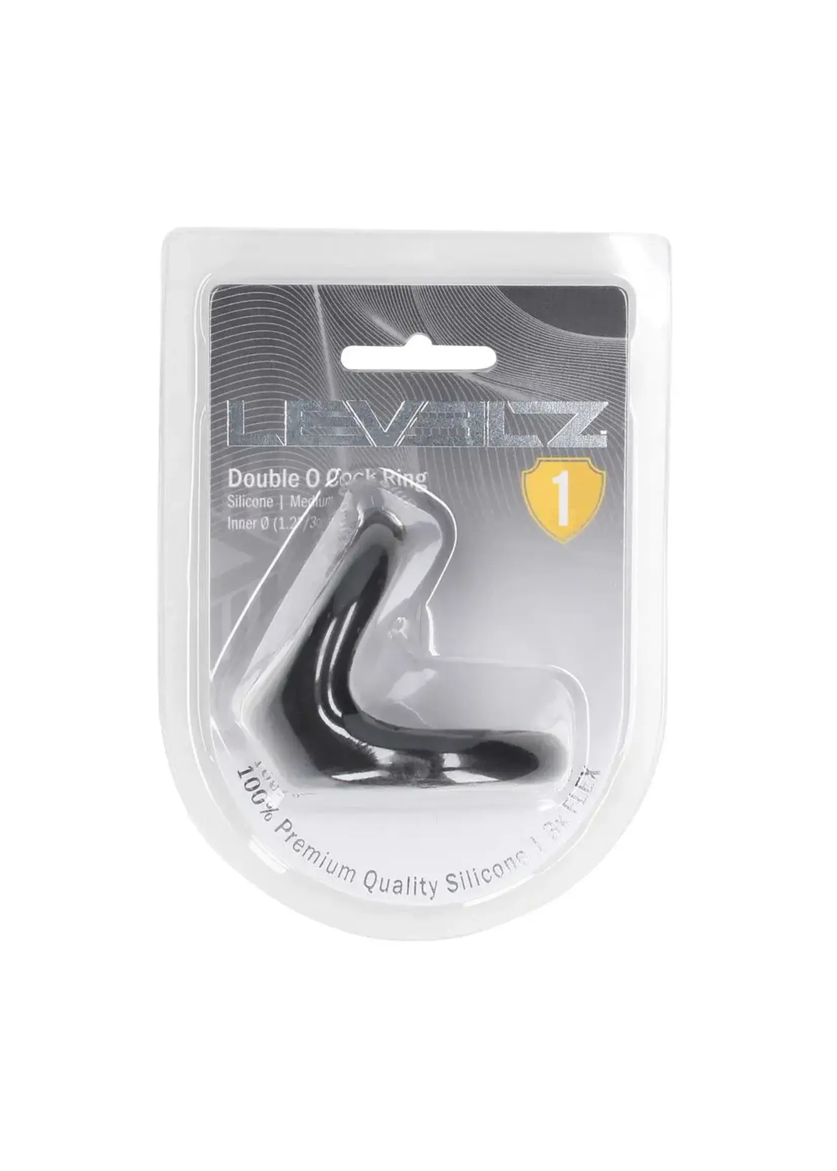 Levelz Double O silicone cockring - M - Black