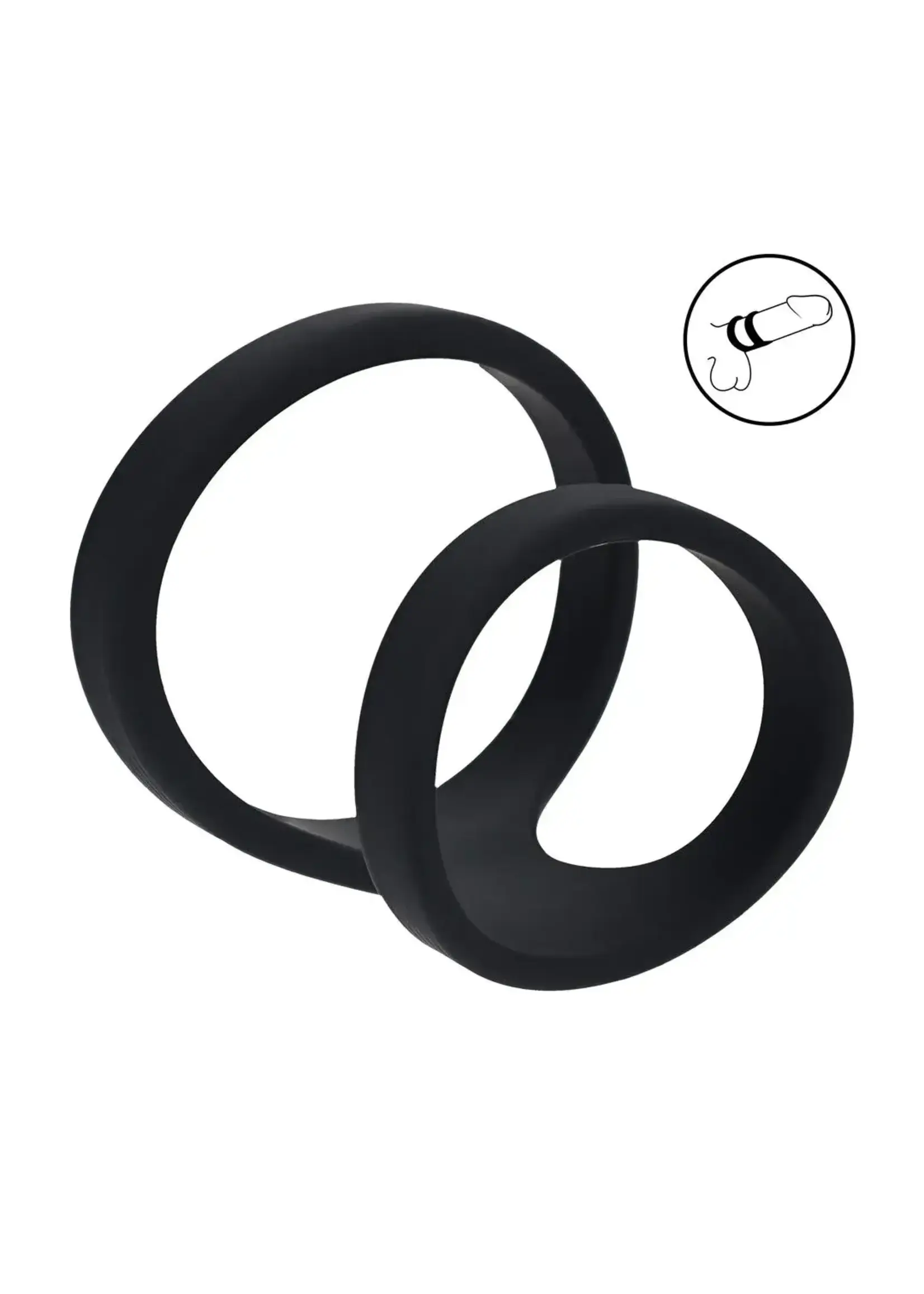 Levelz 2 Loop silicone cockring - Black