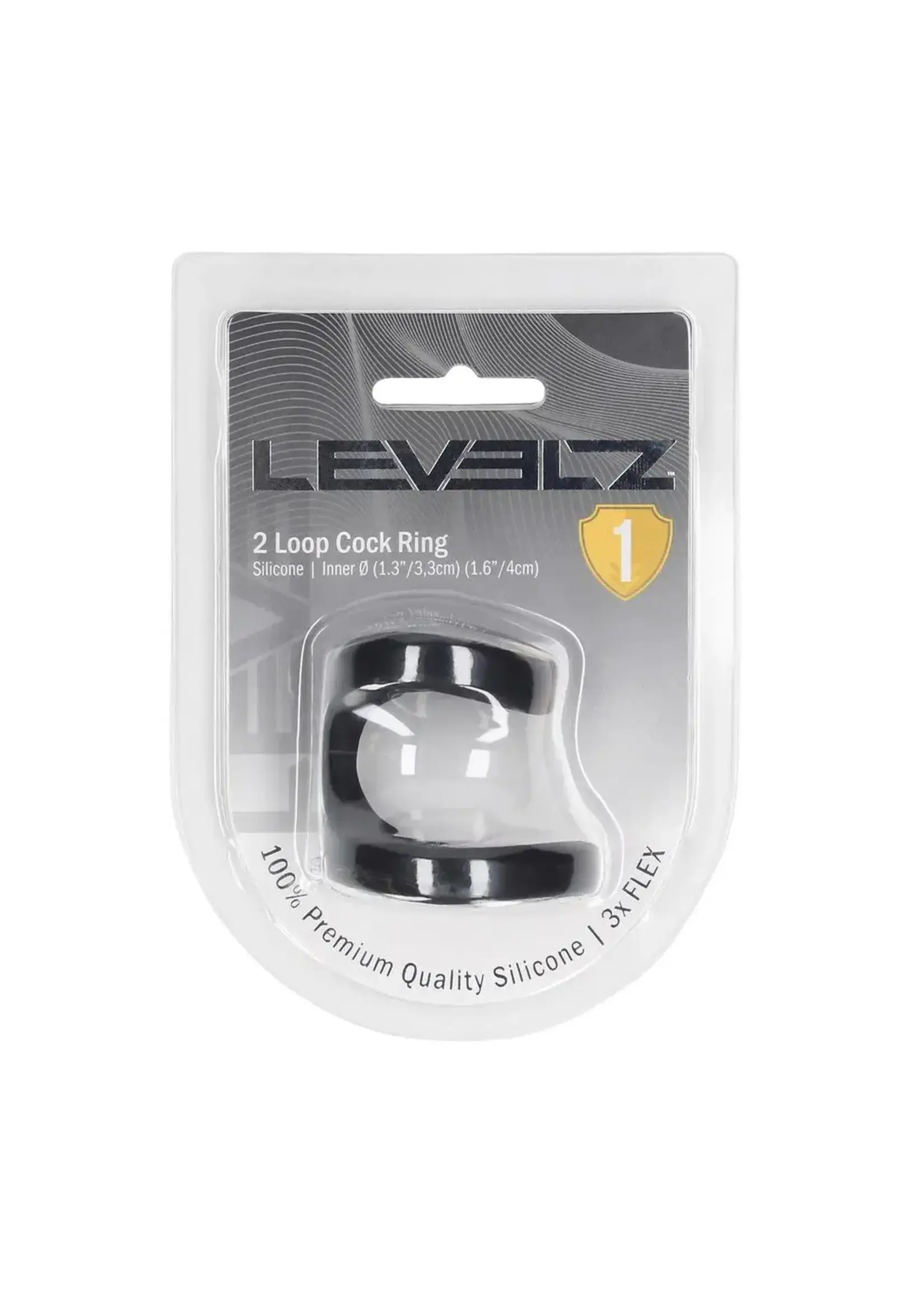 Levelz 2 Loop silicone cockring - Black