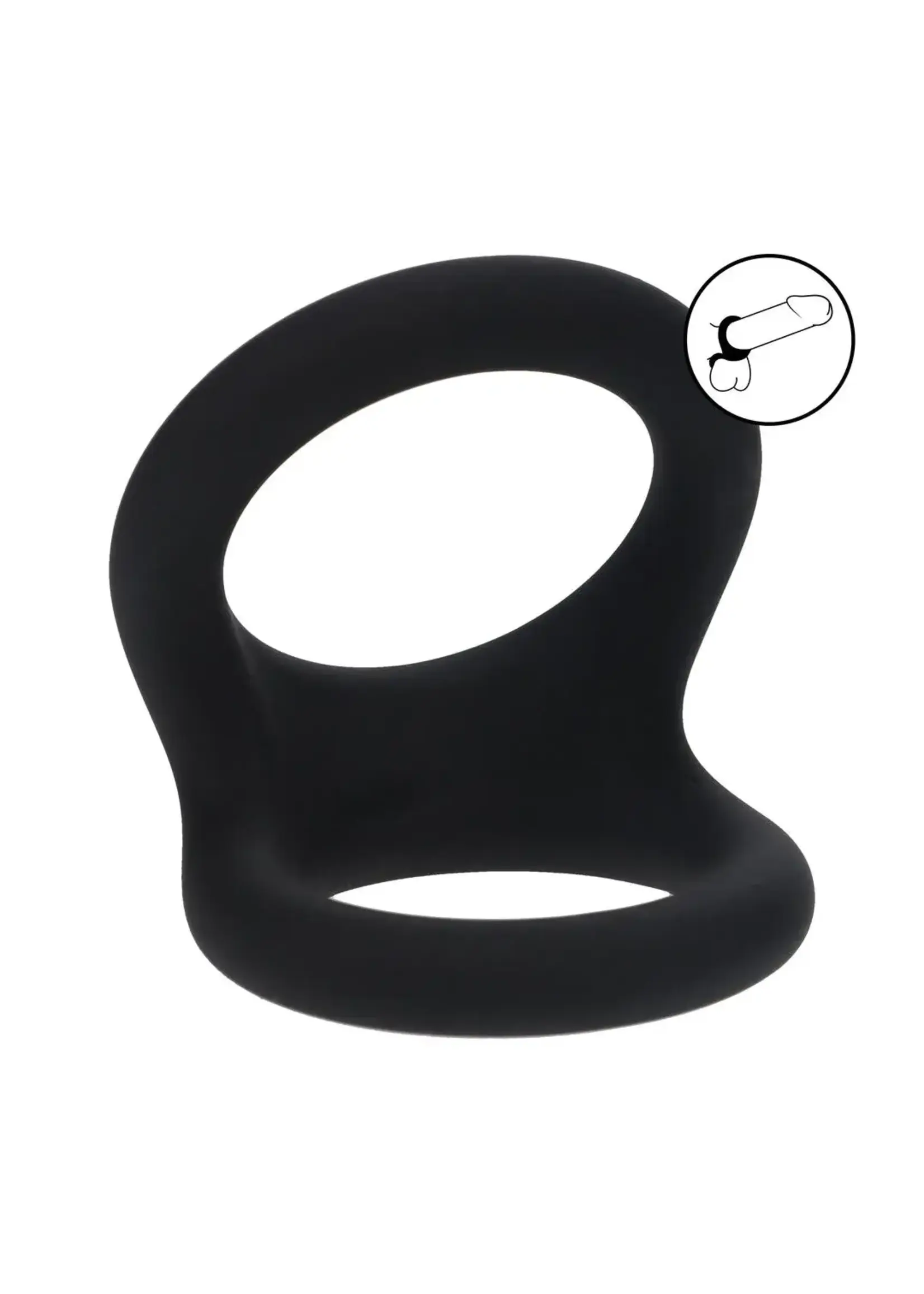 Levelz Double O silicone cockring - L - Black