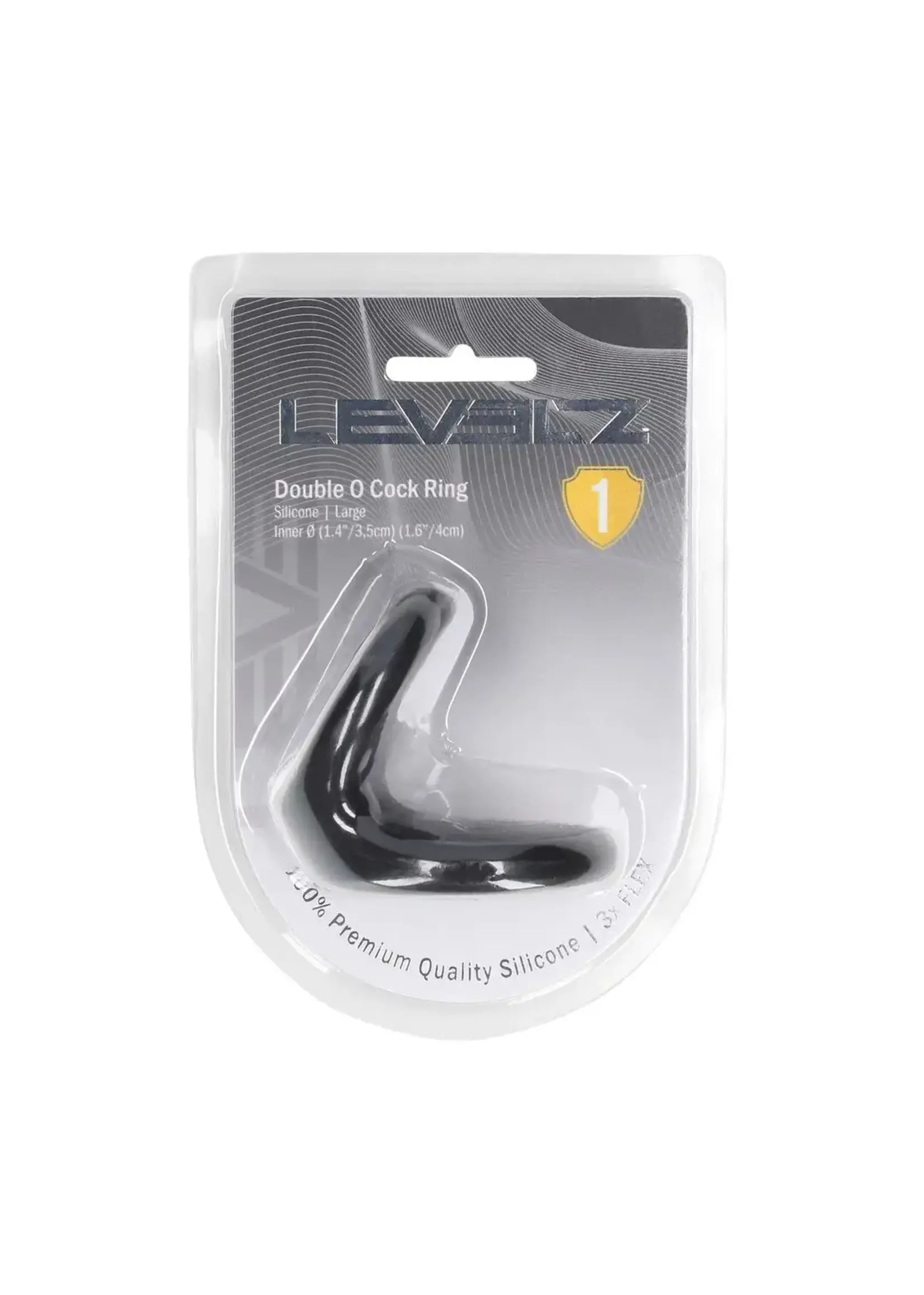 Levelz Double O silicone cockring - L - Black