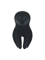 Levelz Digital vibrating silicone penis head stimulator with tentacles - Black