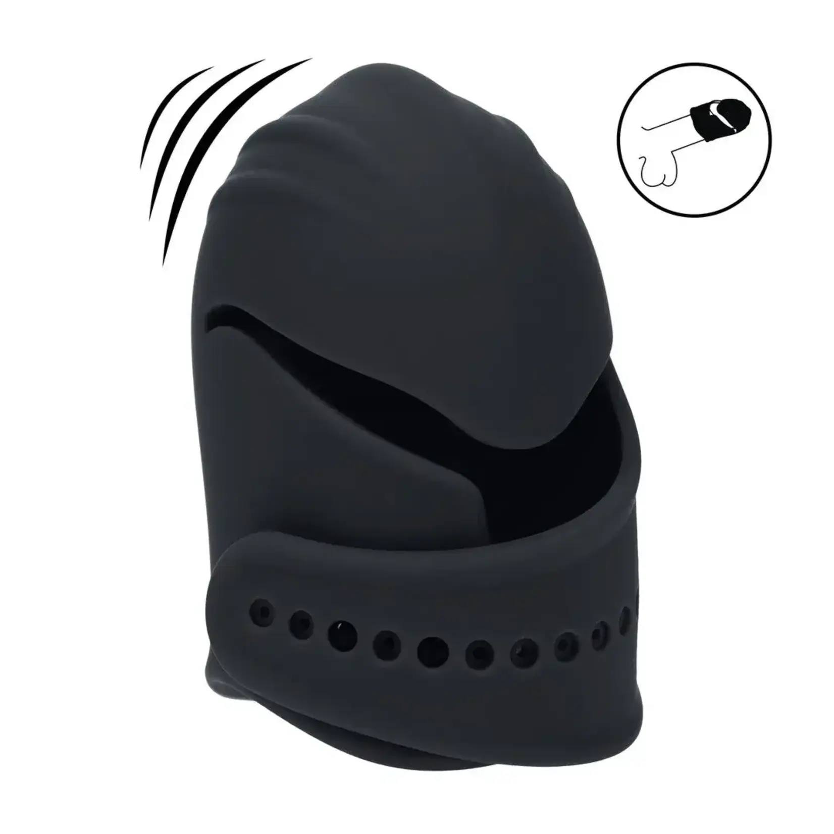 Levelz Adjustable vibrating silicone penis head stimulator - Black