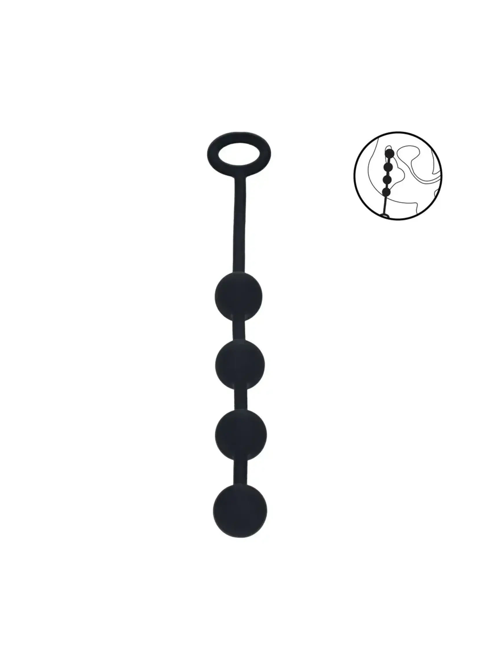 Levelz Round silicone anal balls - S - 20mm - Black