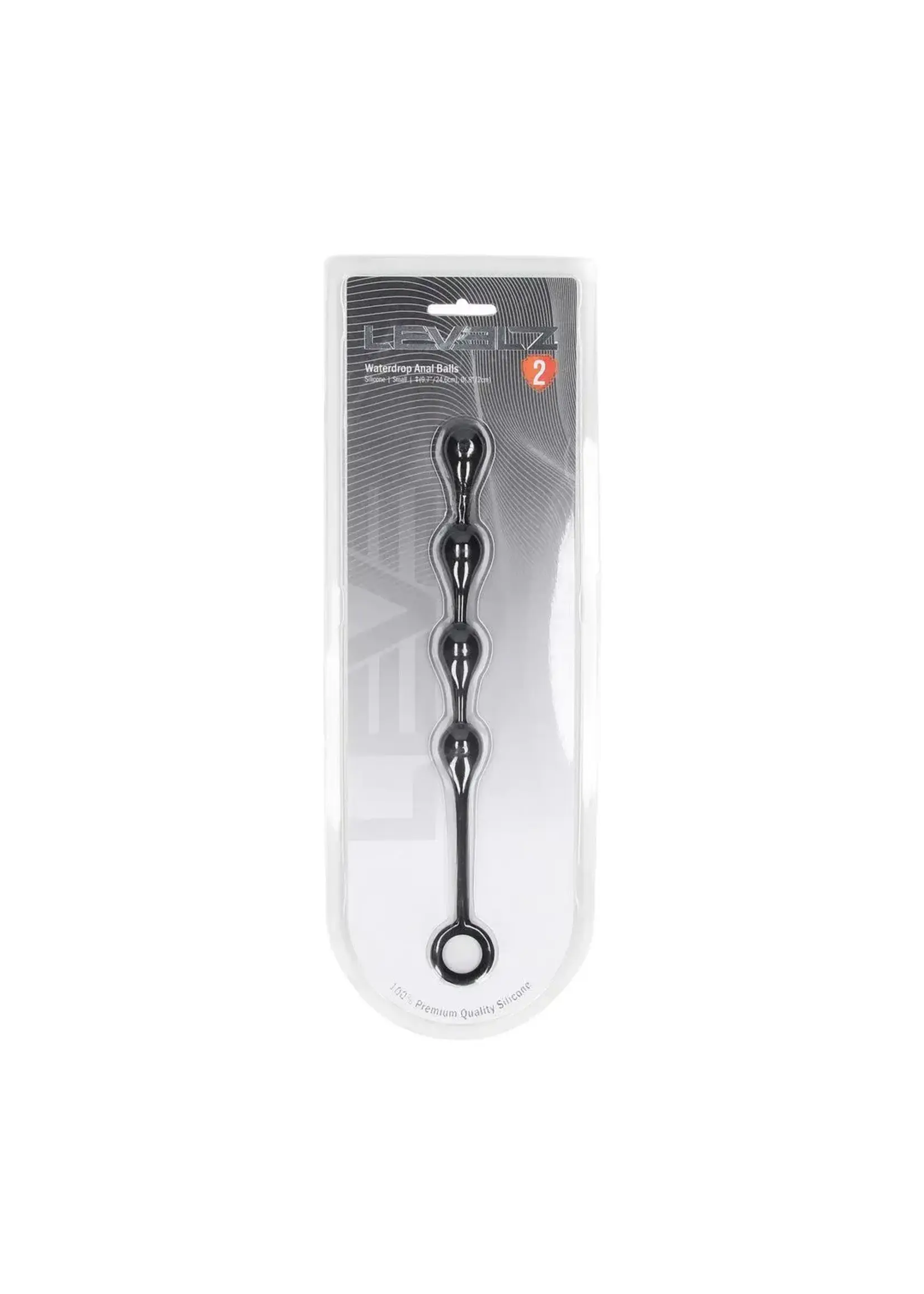 Levelz Waterdrop silicone anal balls - S - 20mm - Black
