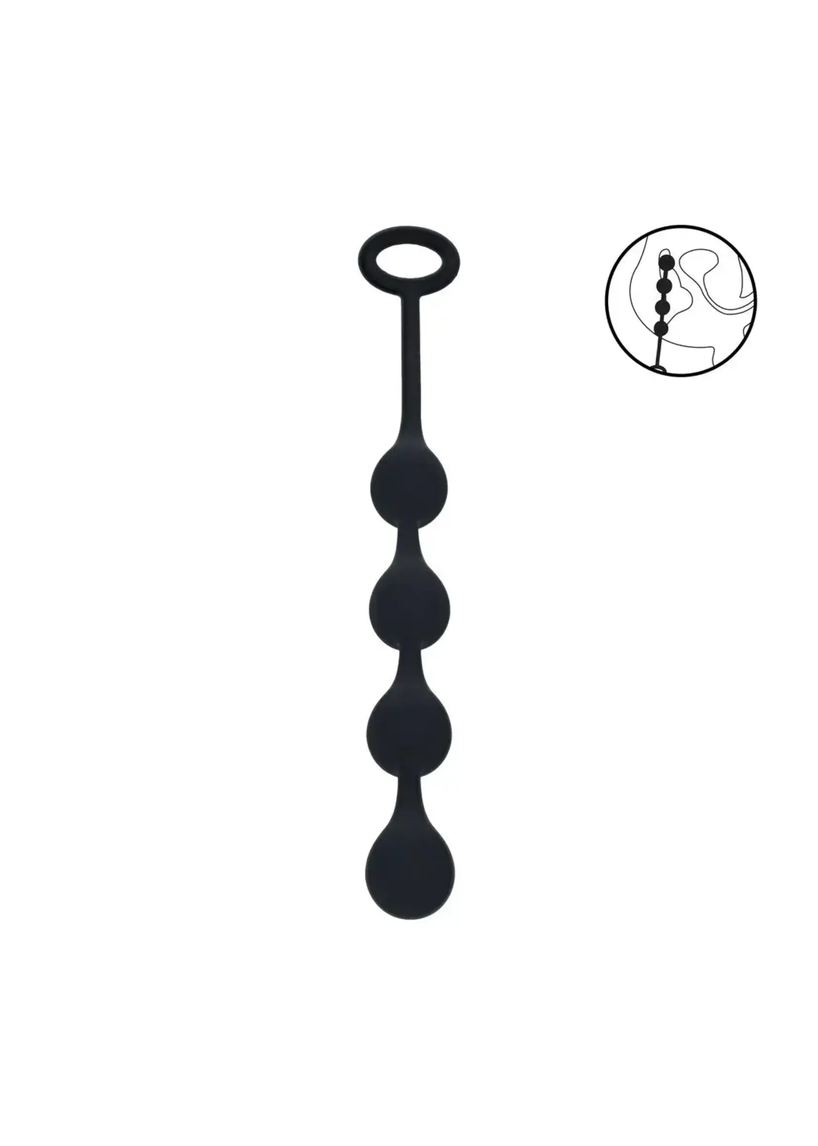 Levelz Waterdrop silicone anal balls - S - 20mm - Black