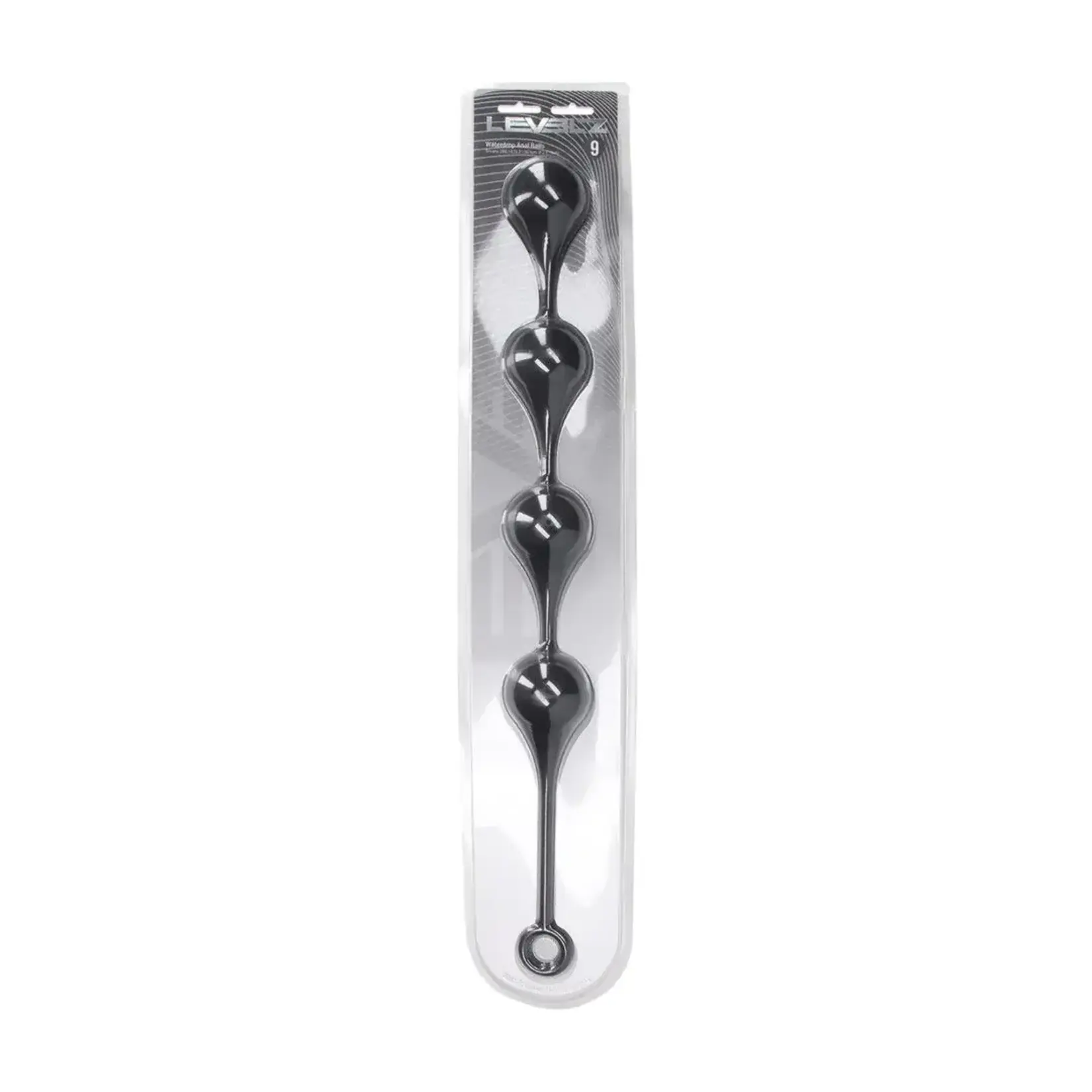 Levelz Silicone waterdrop anal balls - XXL - 60mm - Black