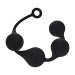 Levelz Silicone waterdrop anal balls - XXL - 60mm - Black