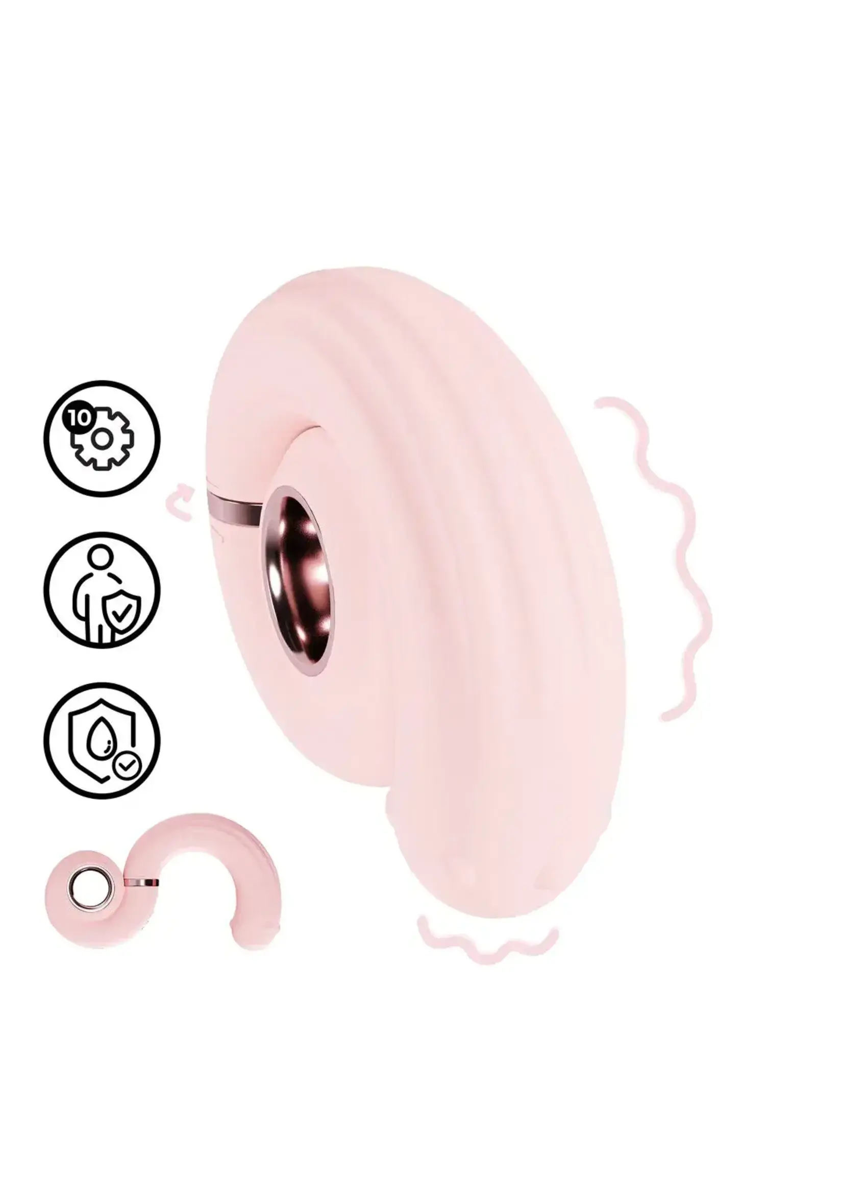 Loveline by Shots Perles - Rotating beads swirl - Pink
