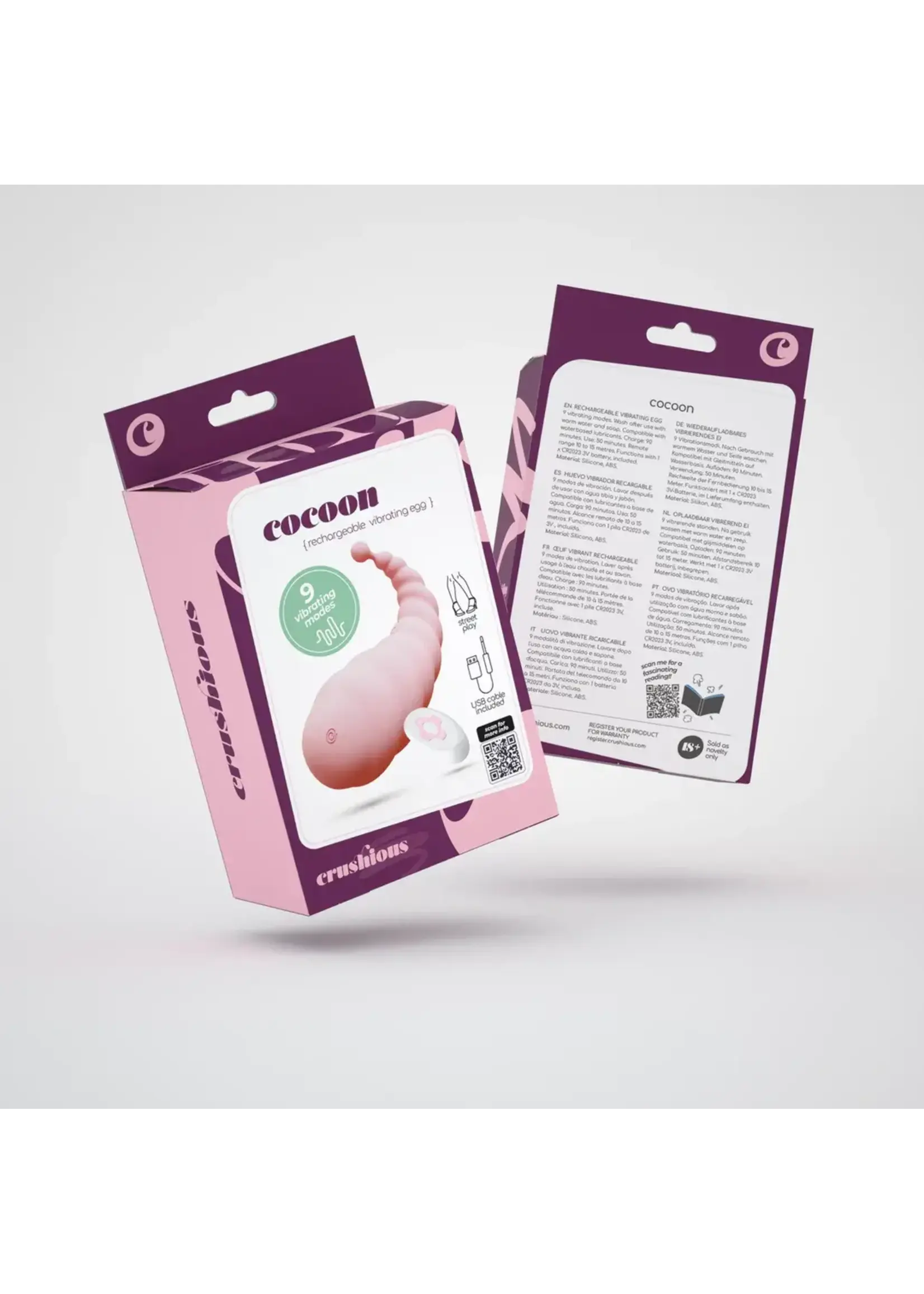 Cocoon - Rechargeable vibrating egg with remote control - Pink