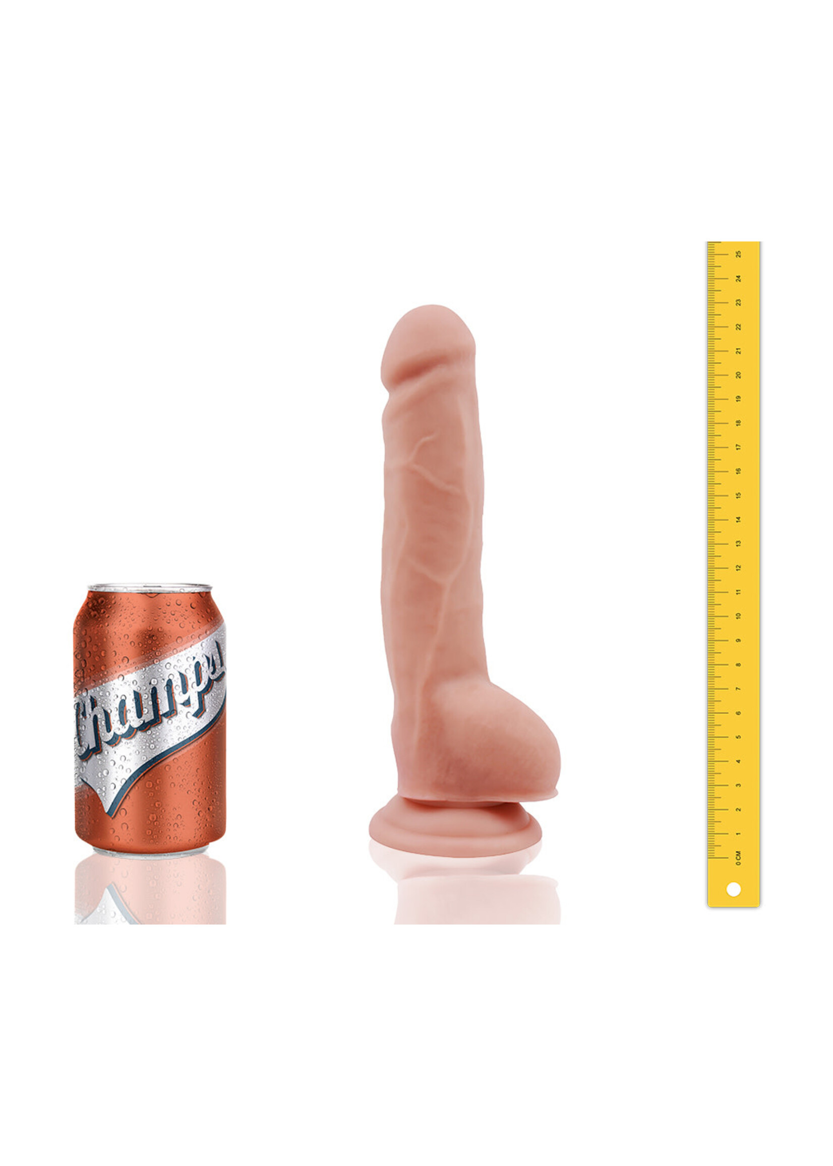 Champs Baldy dual density dildo 9 inch / 23 cm white