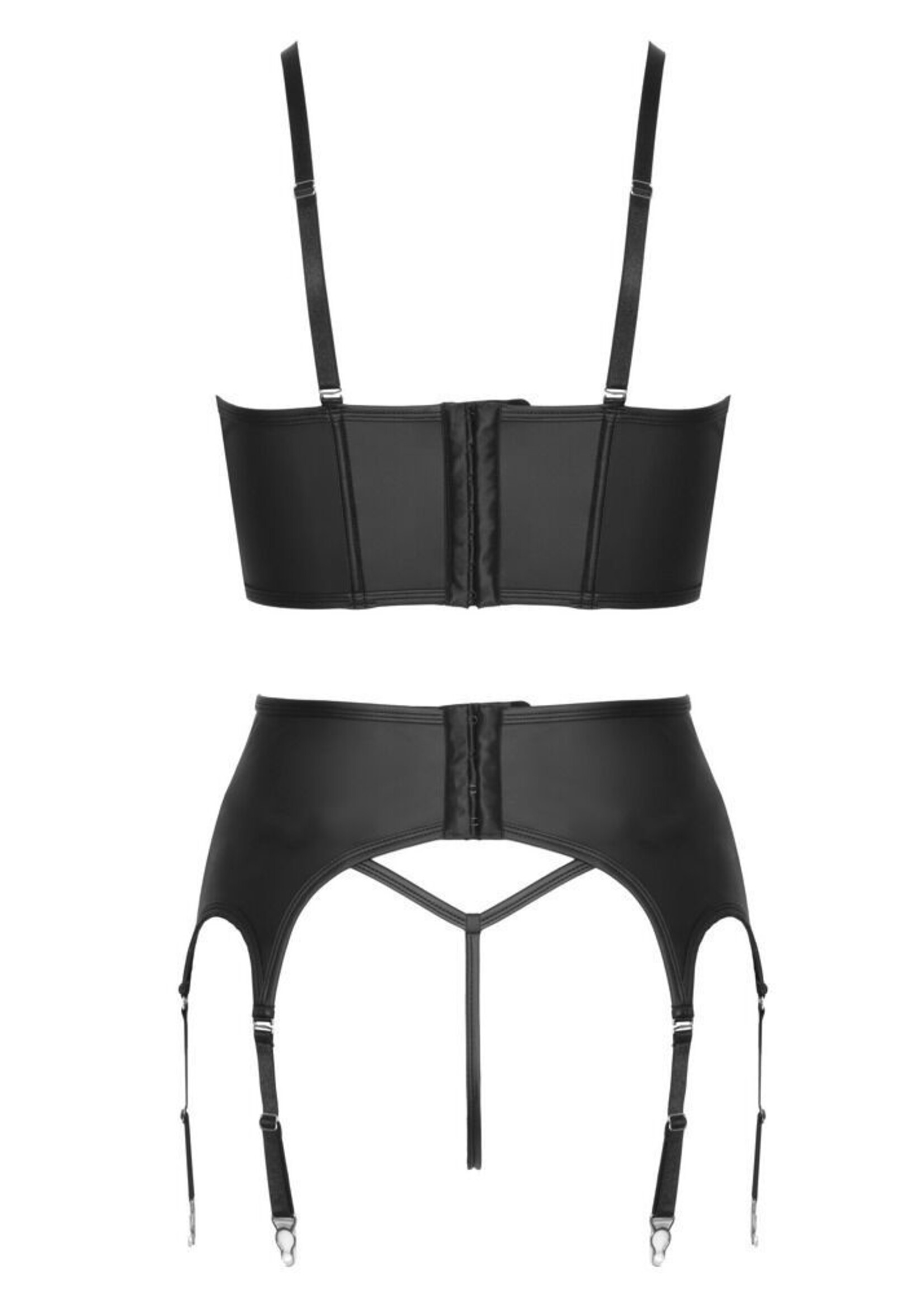 Cotteli Collection Matte set met opvallende ritssluiting