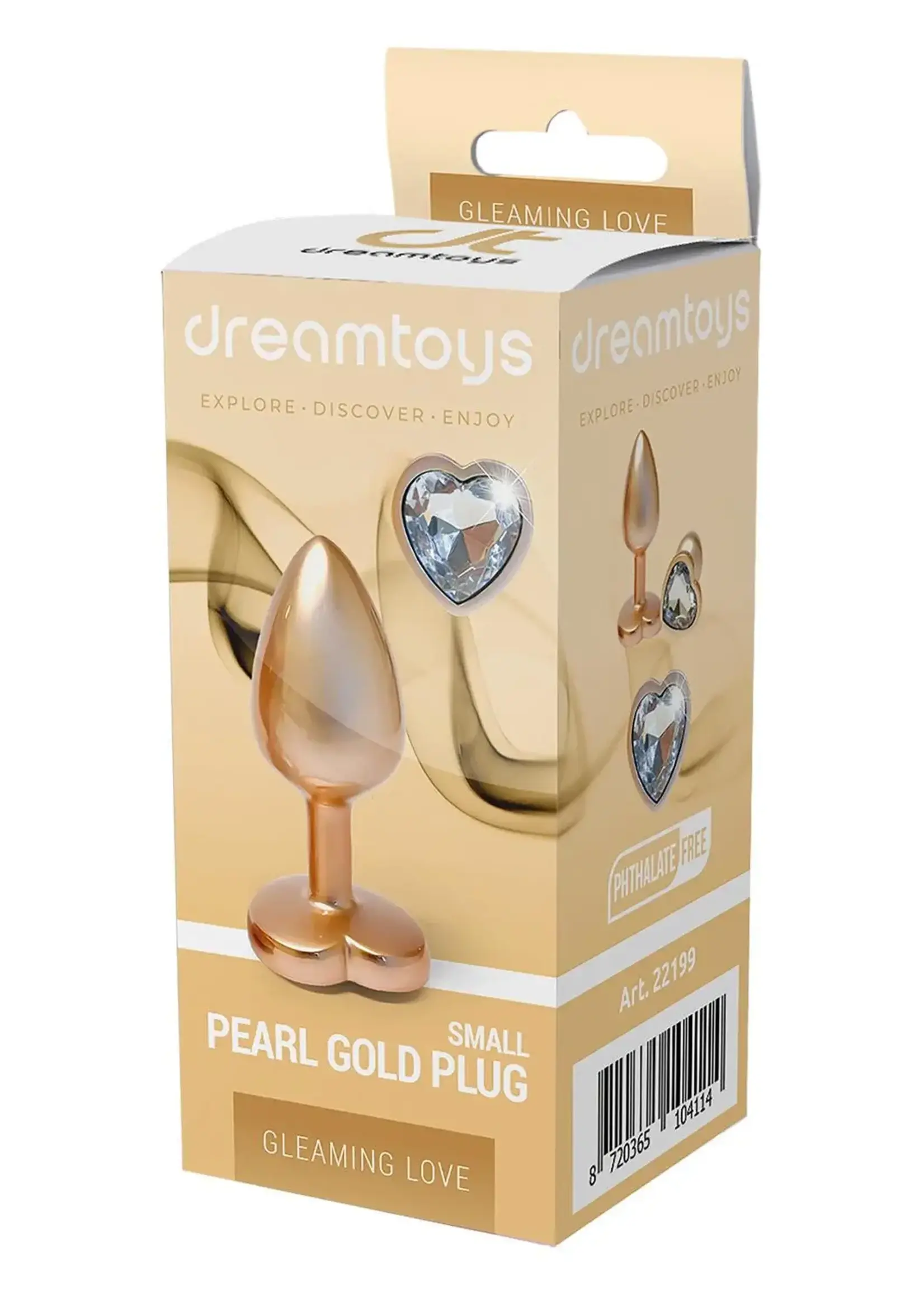 Dream Toys Gleaming love pearl gold plug small
