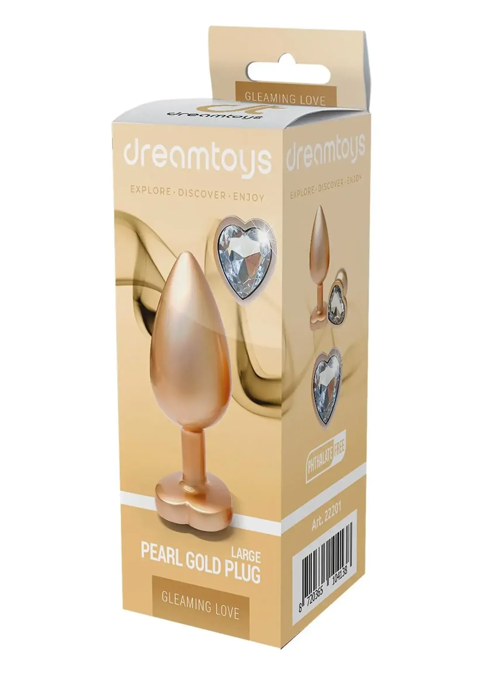 Dream Toys Gleaming love pearl gold plug large