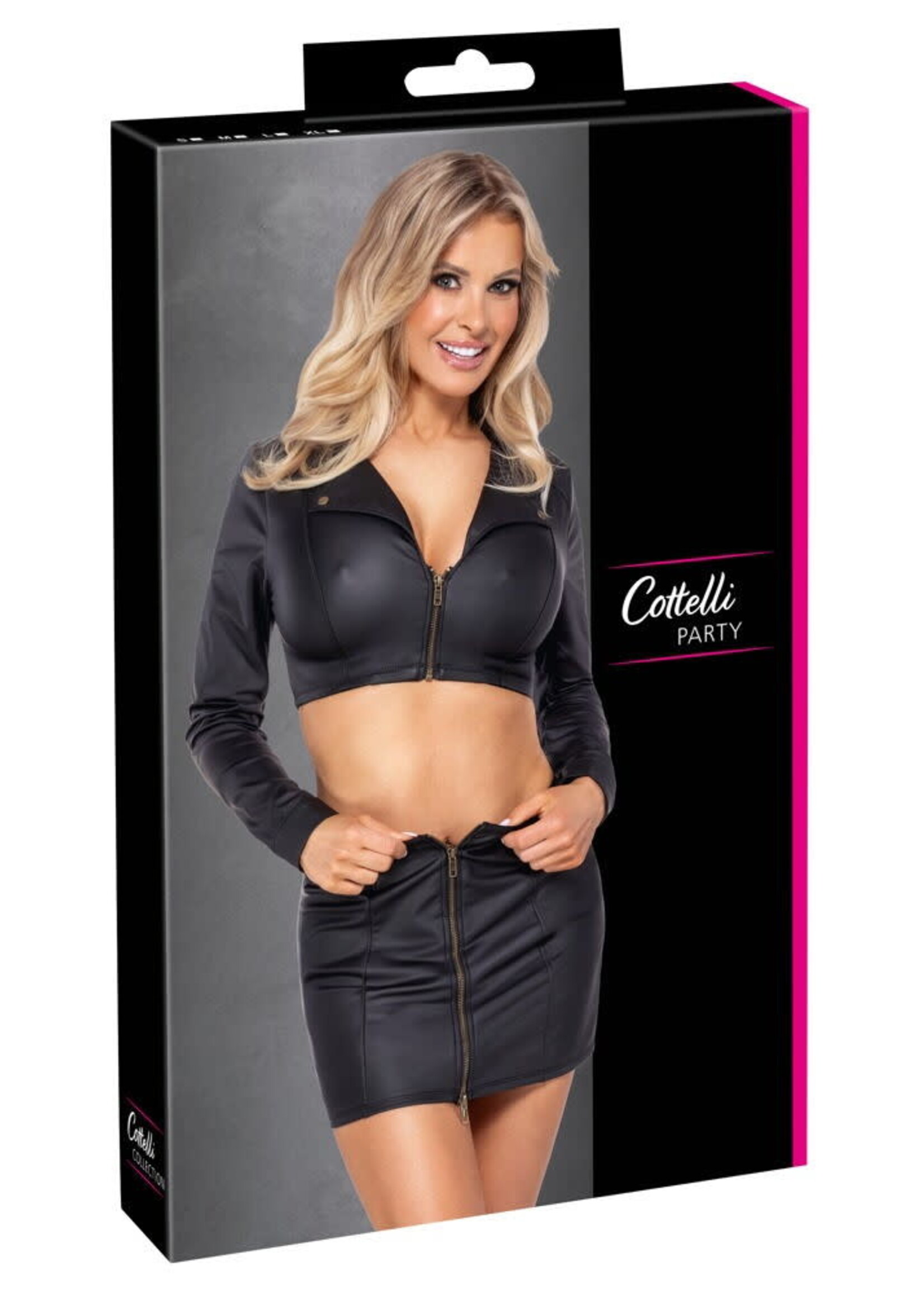 Cotteli Collection Korte jas top & minirok - set