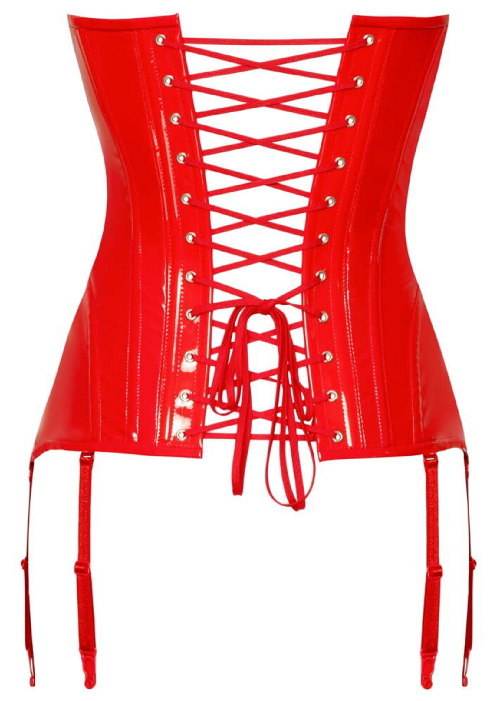 Black Level Vinyl corset - red