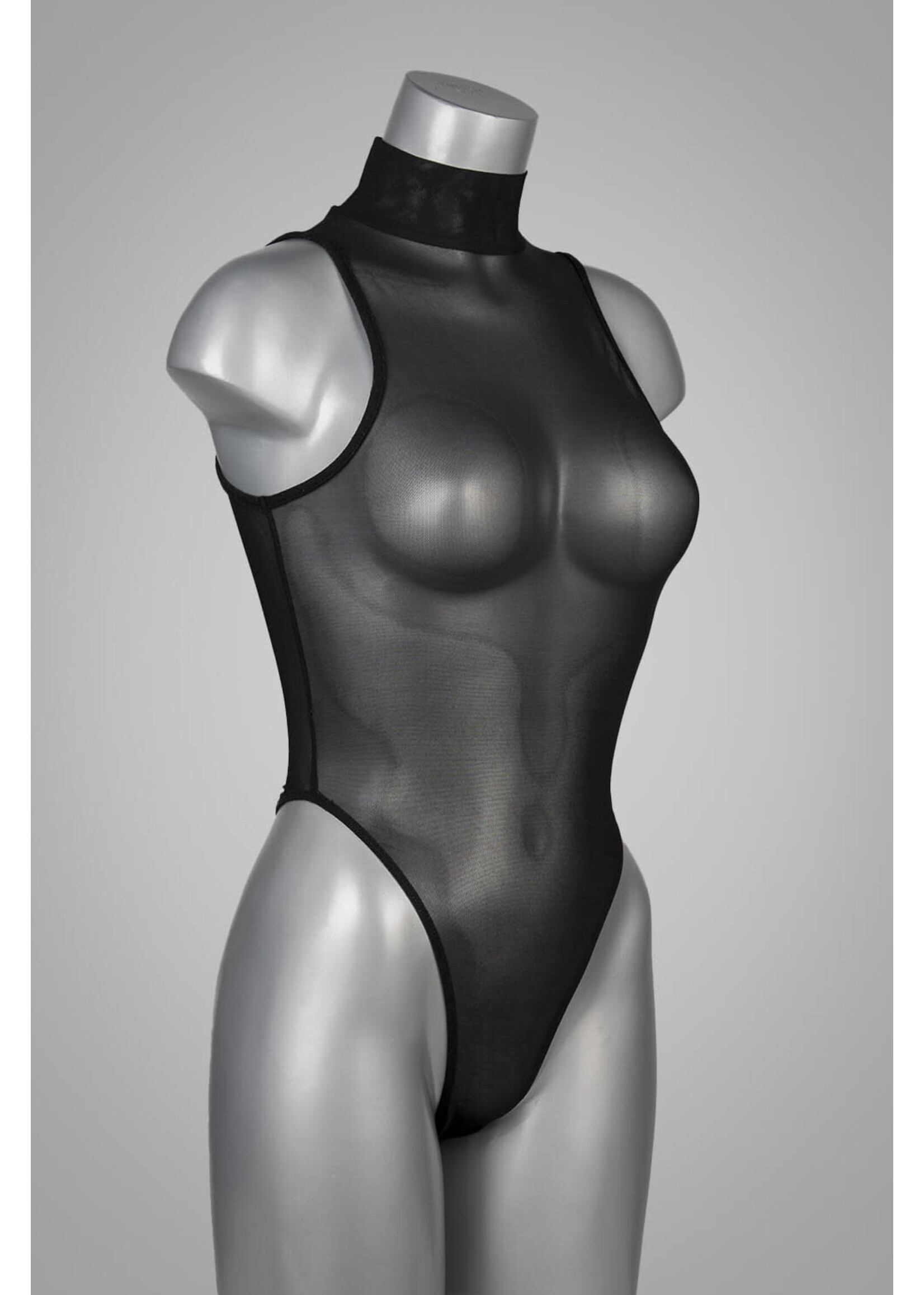 Voyeur X Col body- mesh- zwart