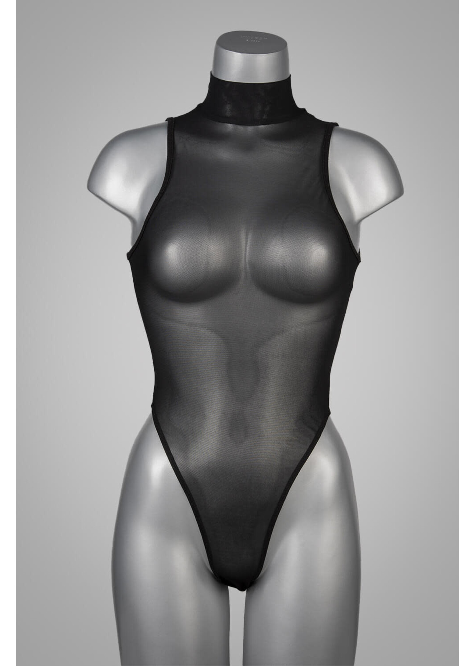 Voyeur X Col body- mesh- zwart