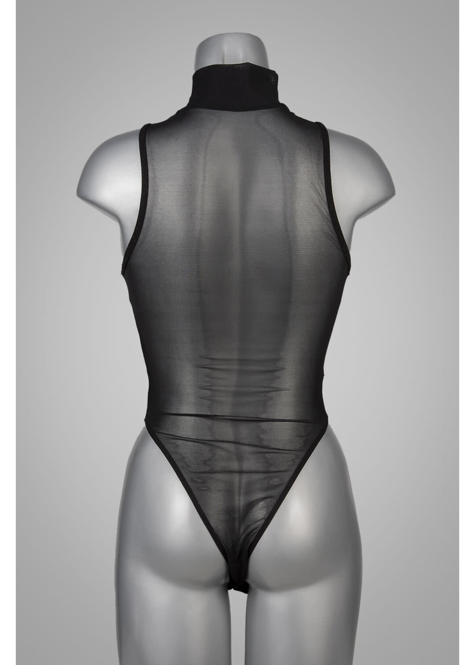 Voyeur X Col body- mesh- zwart