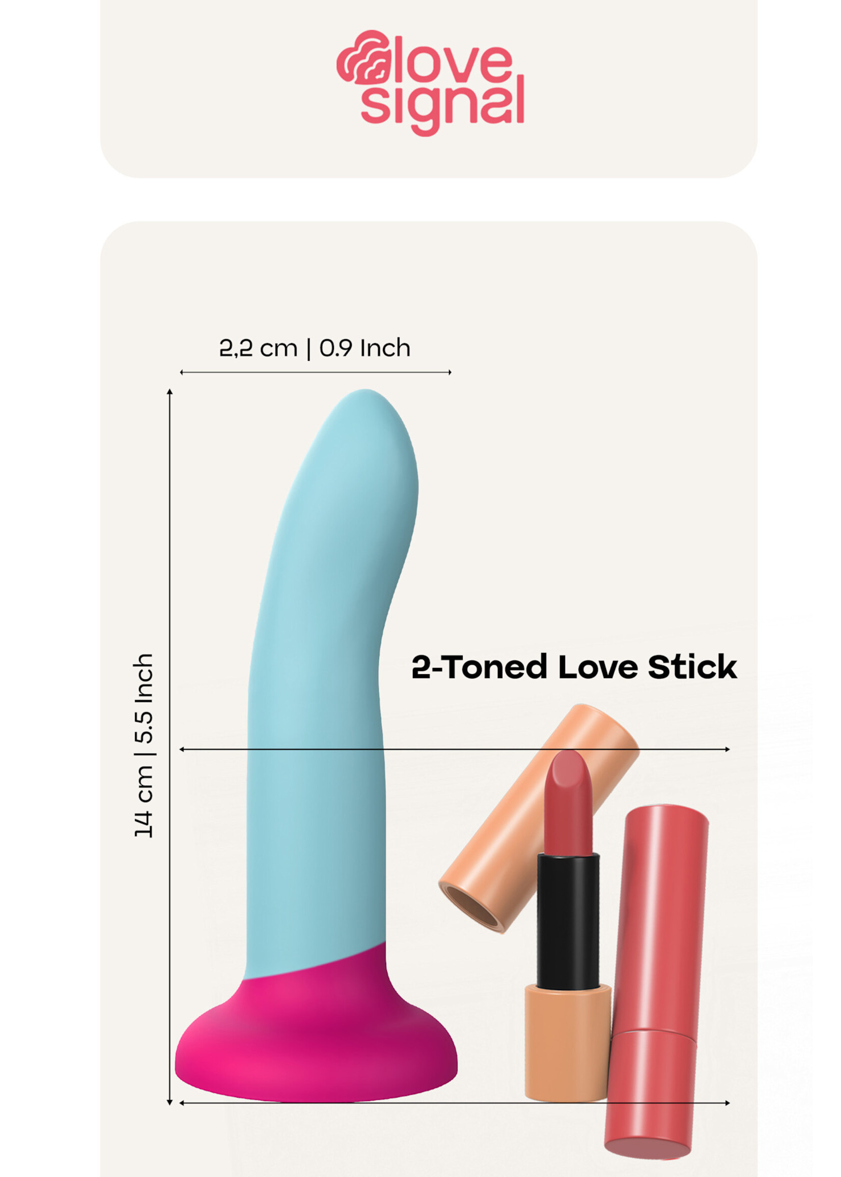 Dream Toys 2-Toned love Stick - S