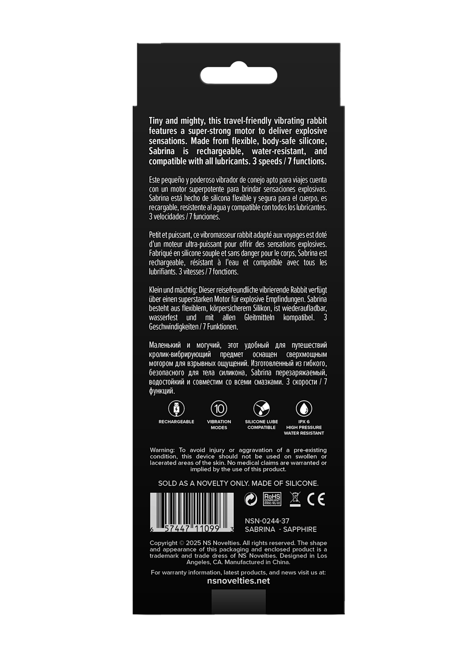 NS Novelties Sabrina sapphire