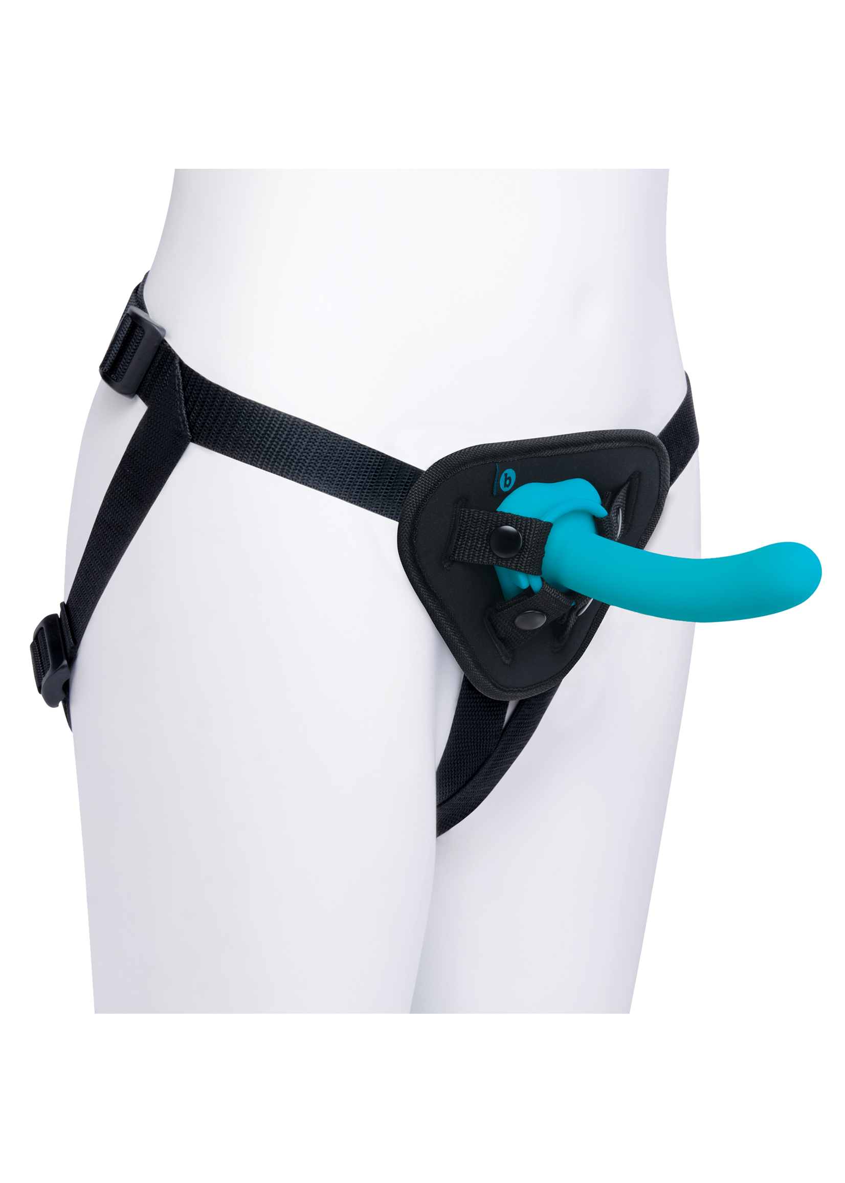 B-vibe Every body strap-on harness set with 6 inch silicone dildo Peg