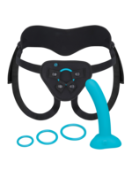 B-vibe Every body strap-on harness set with 6 inch silicone dildo Peg