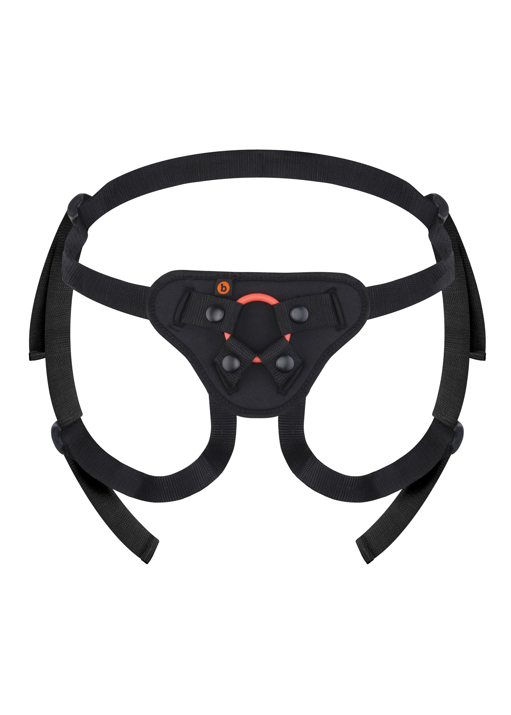 B-vibe Beginners strap-on harness set with 5 inch silicone dildo peg