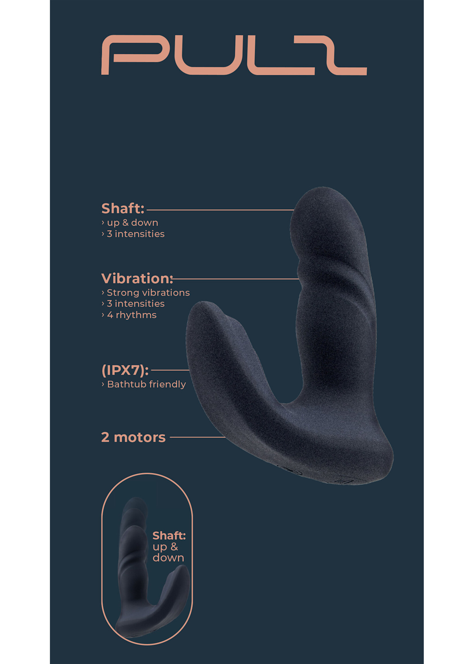 Dream Toys Blake up & down duo vibrator with remote control