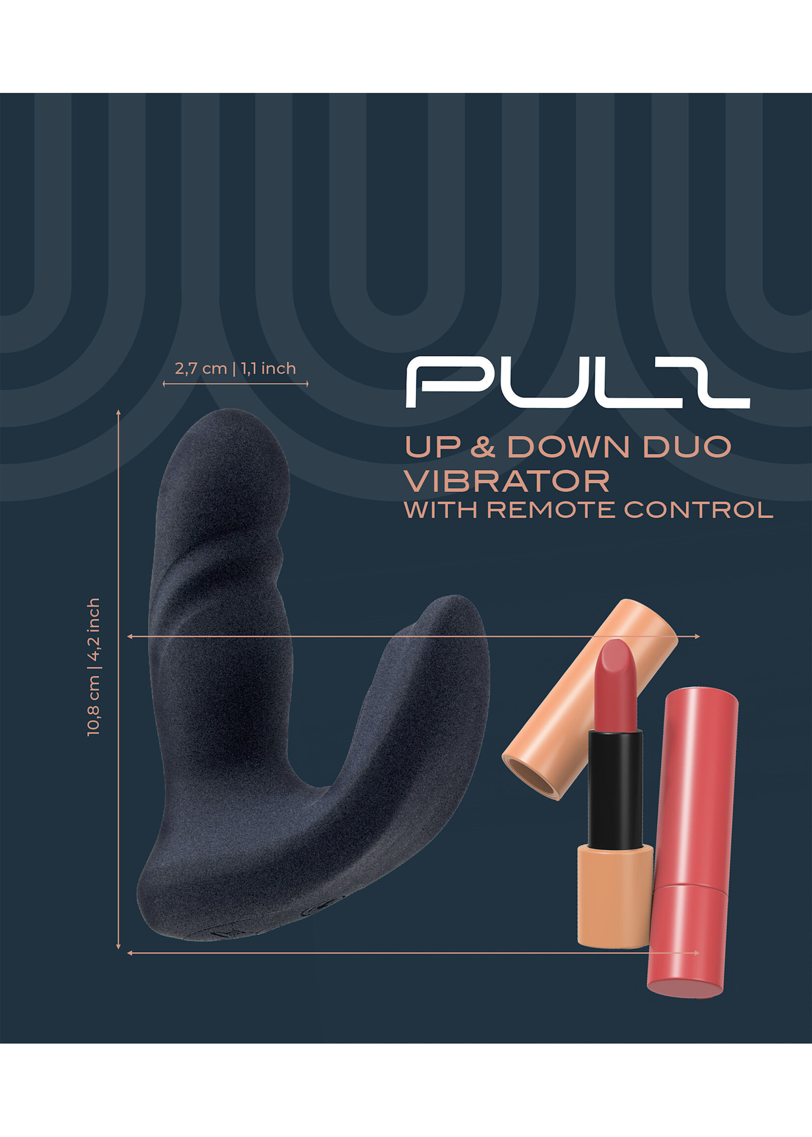 Dream Toys Blake up & down duo vibrator with remote control