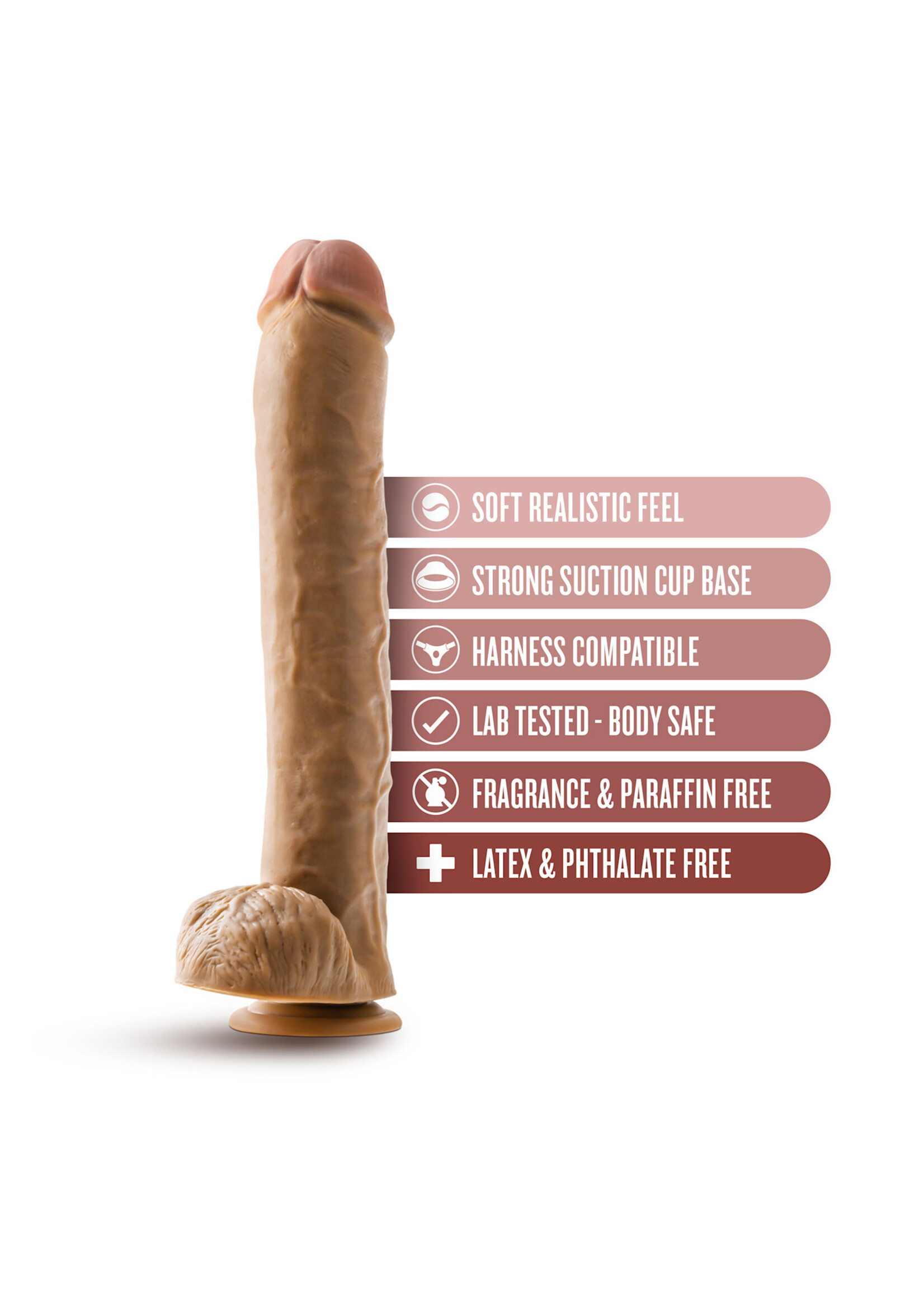 Blush Dr. Michael dildo with balls tan - 35 cm