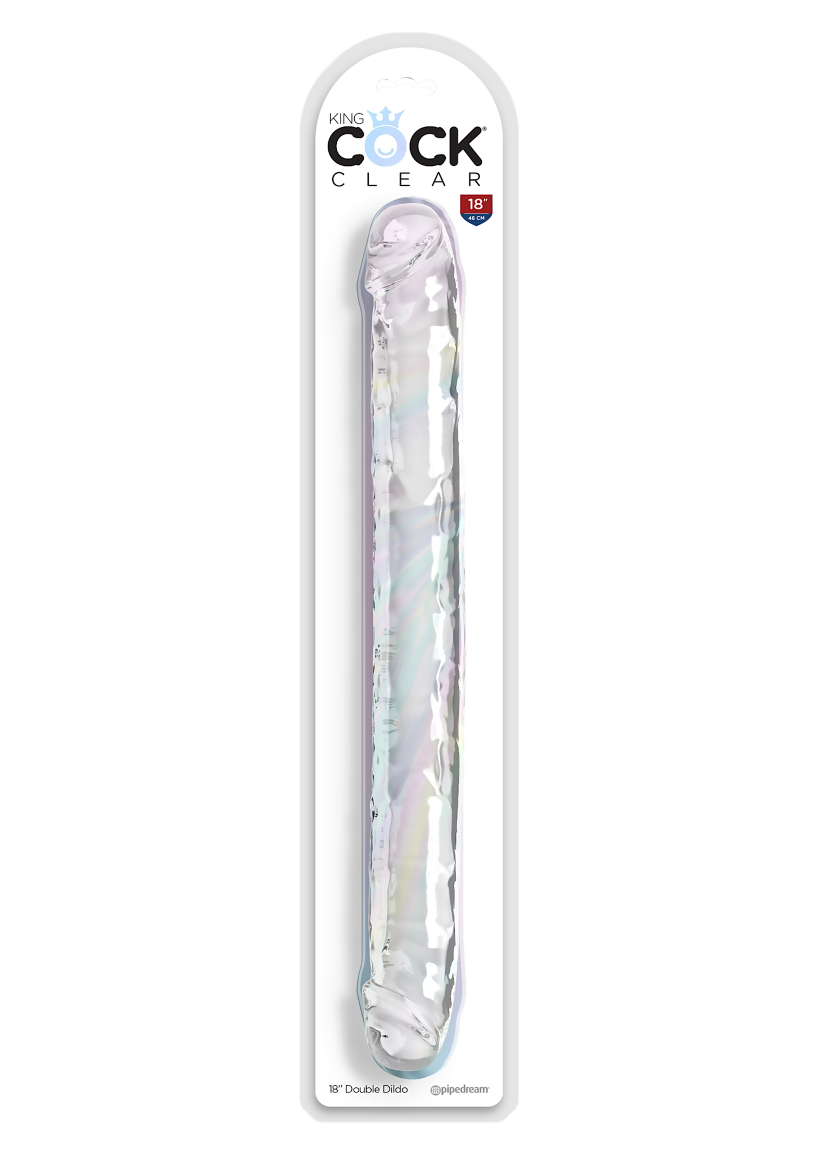 Pipedream Double dildo clear - 45 cm
