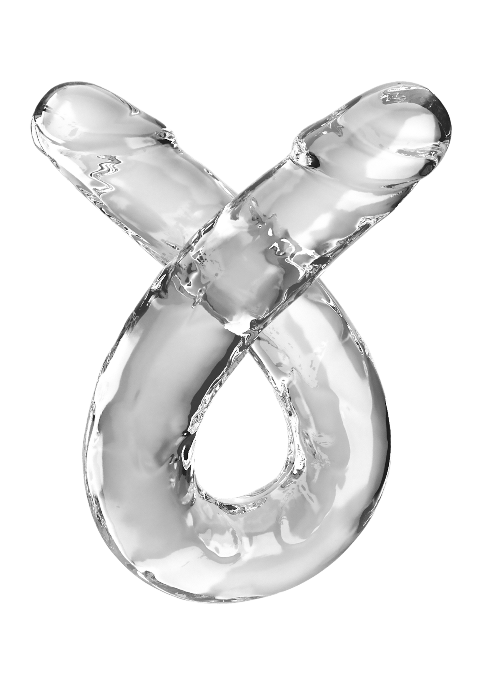 Pipedream Double dildo clear - 45 cm