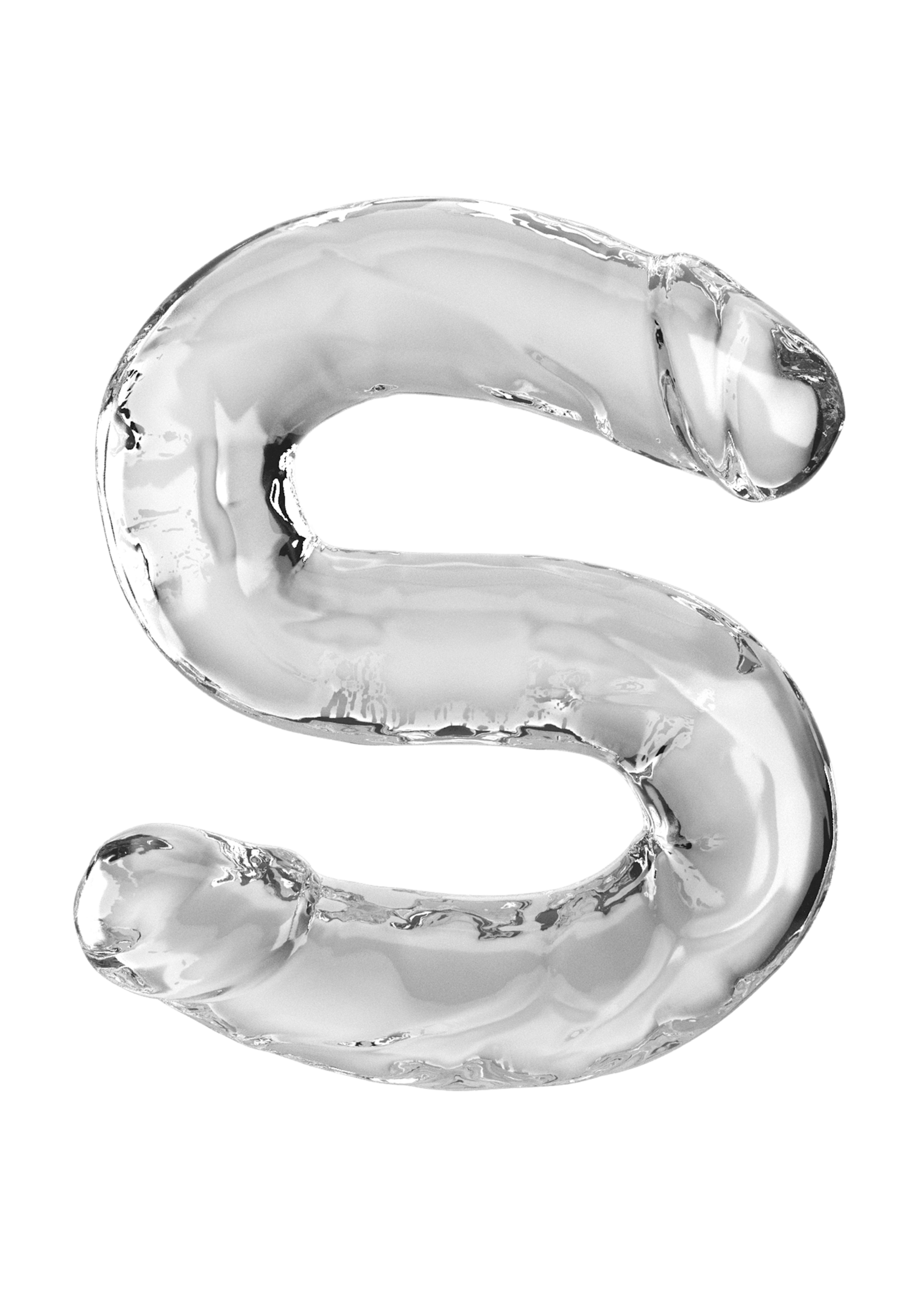 Pipedream Double dildo clear - 45 cm