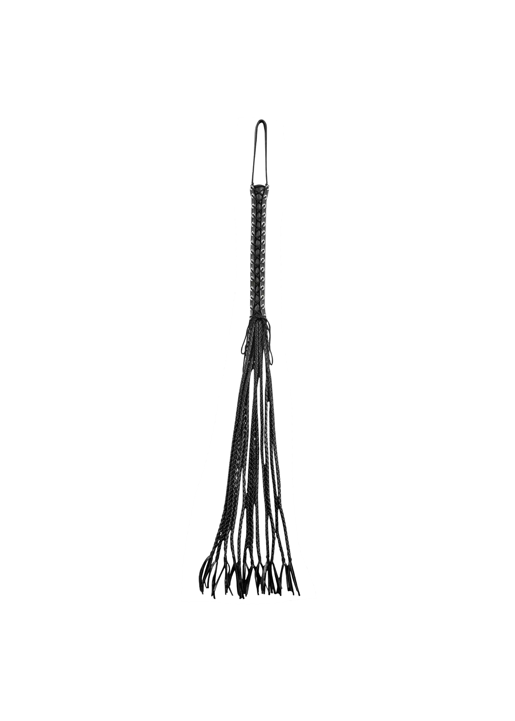 Rimba Zweep met 12 handgevlochten strengen - leer