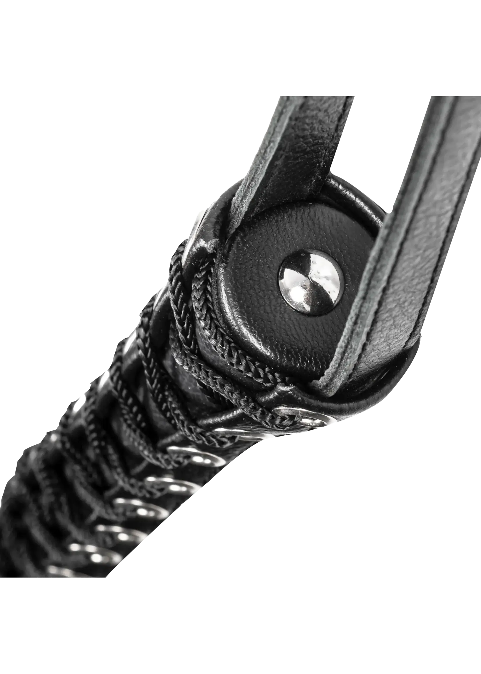 Rimba Zweep met 12 handgevlochten strengen - leer