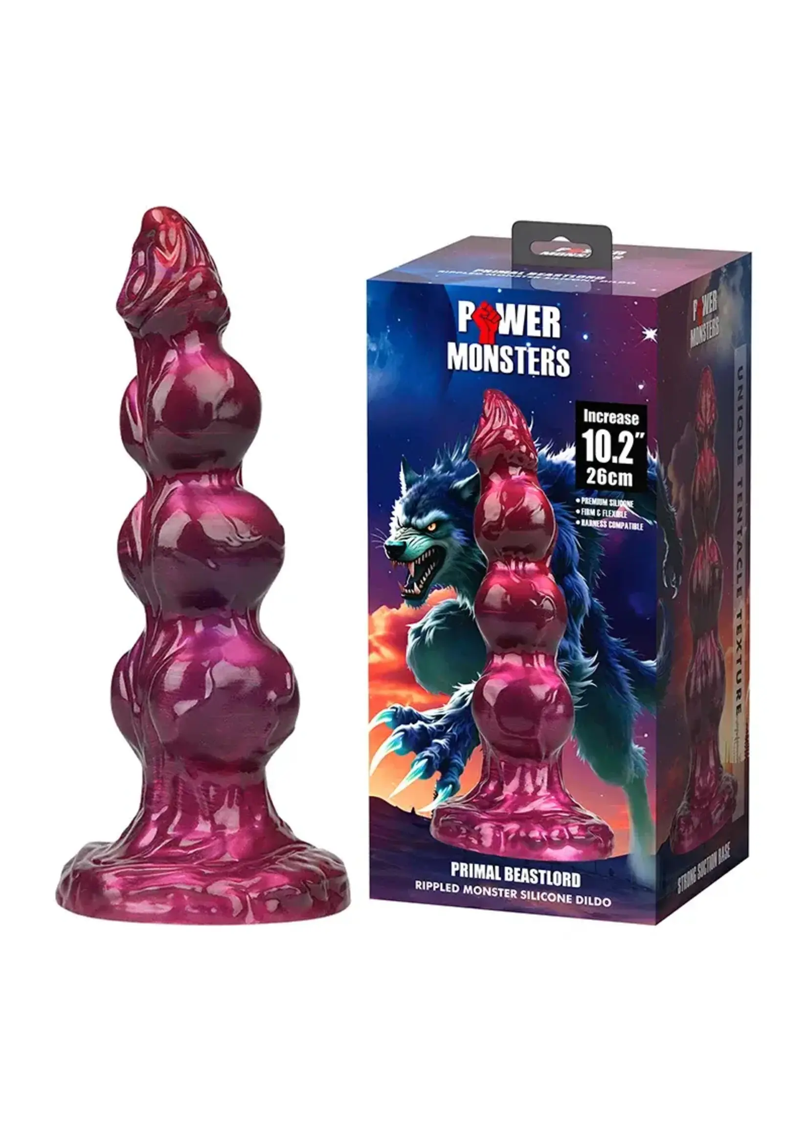 Power Monsters Primal beastlord rippled monster dildo - 26 cm