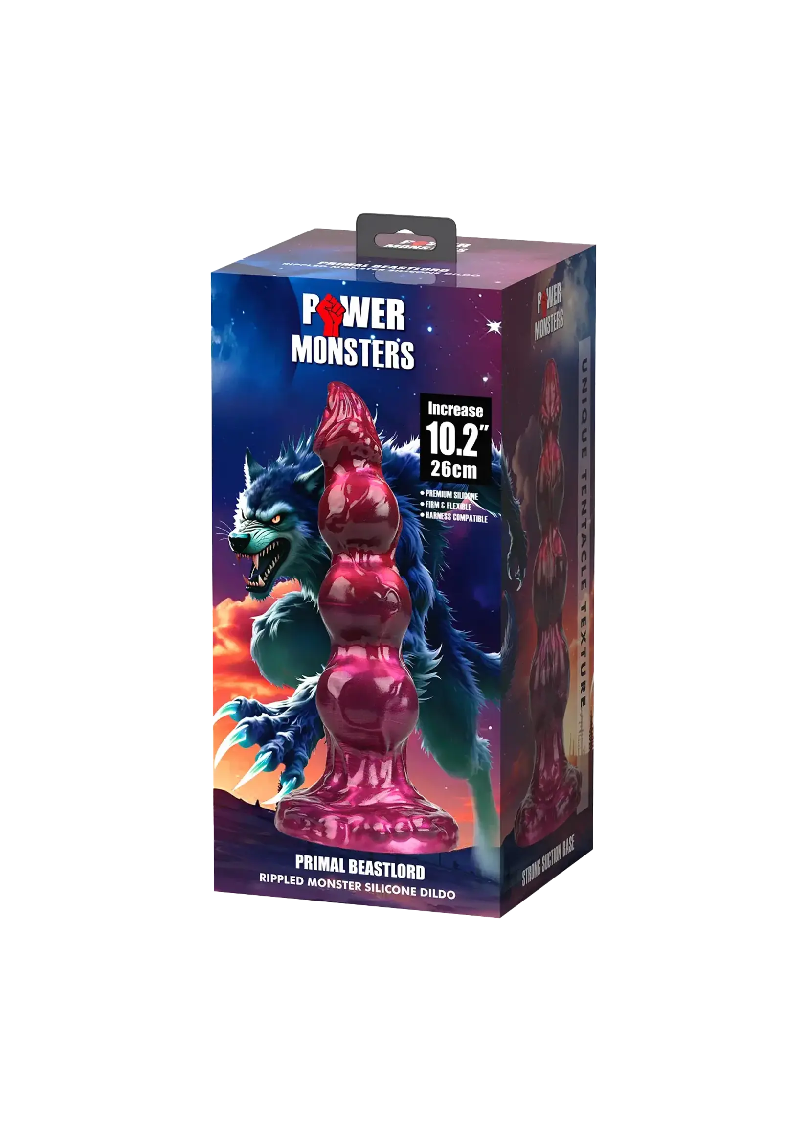 Power Monsters Primal beastlord rippled monster dildo - 26 cm