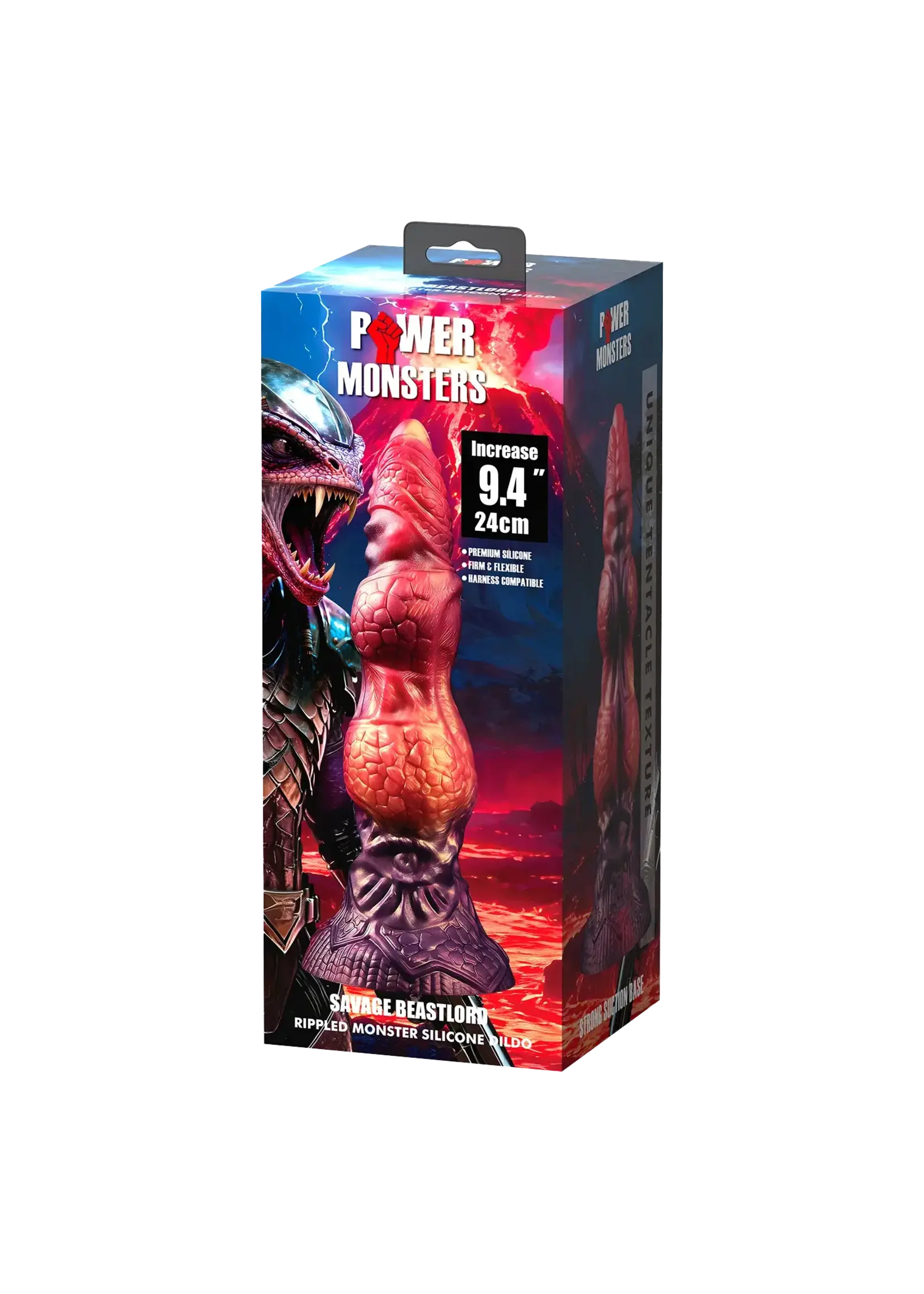 Power Monsters Savage beastlord rippled monster dildo - 24 cm