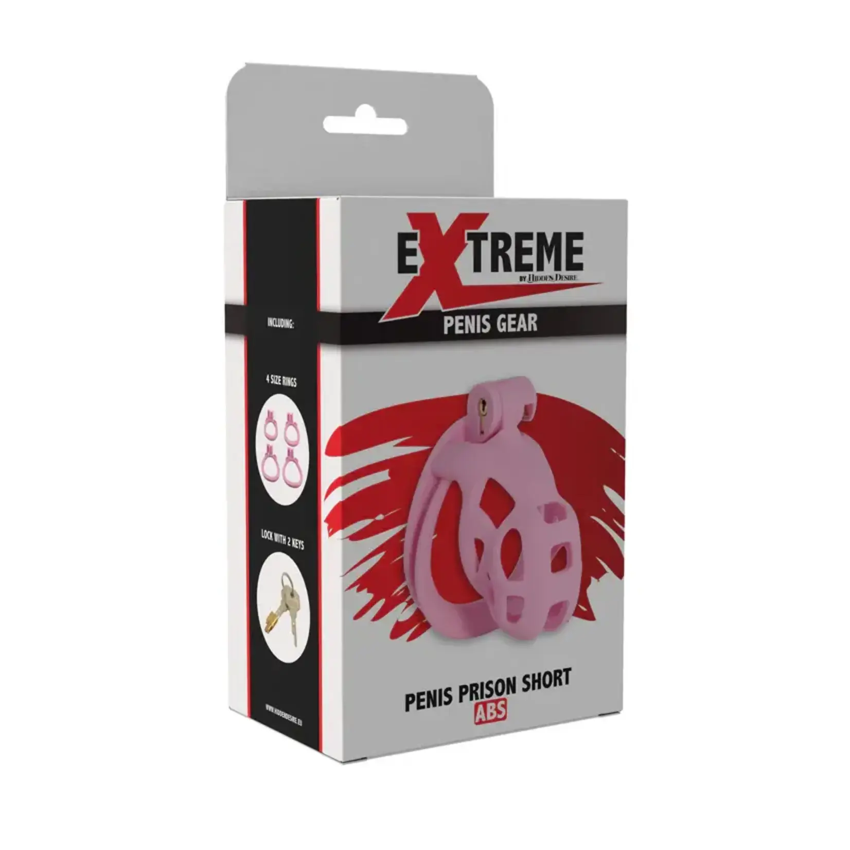 Penis prison cock cage short - pink