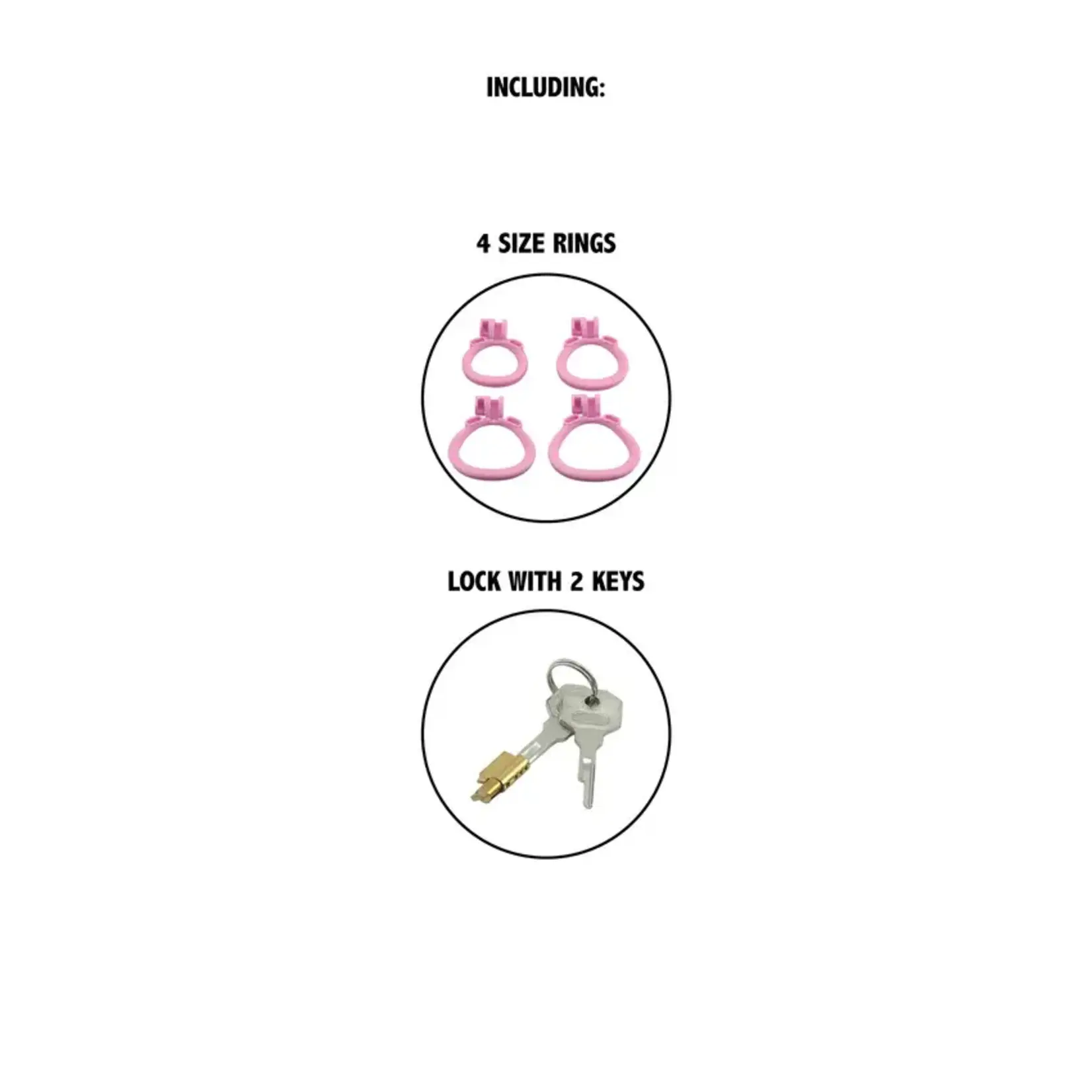 Penis prison cock cage short - pink