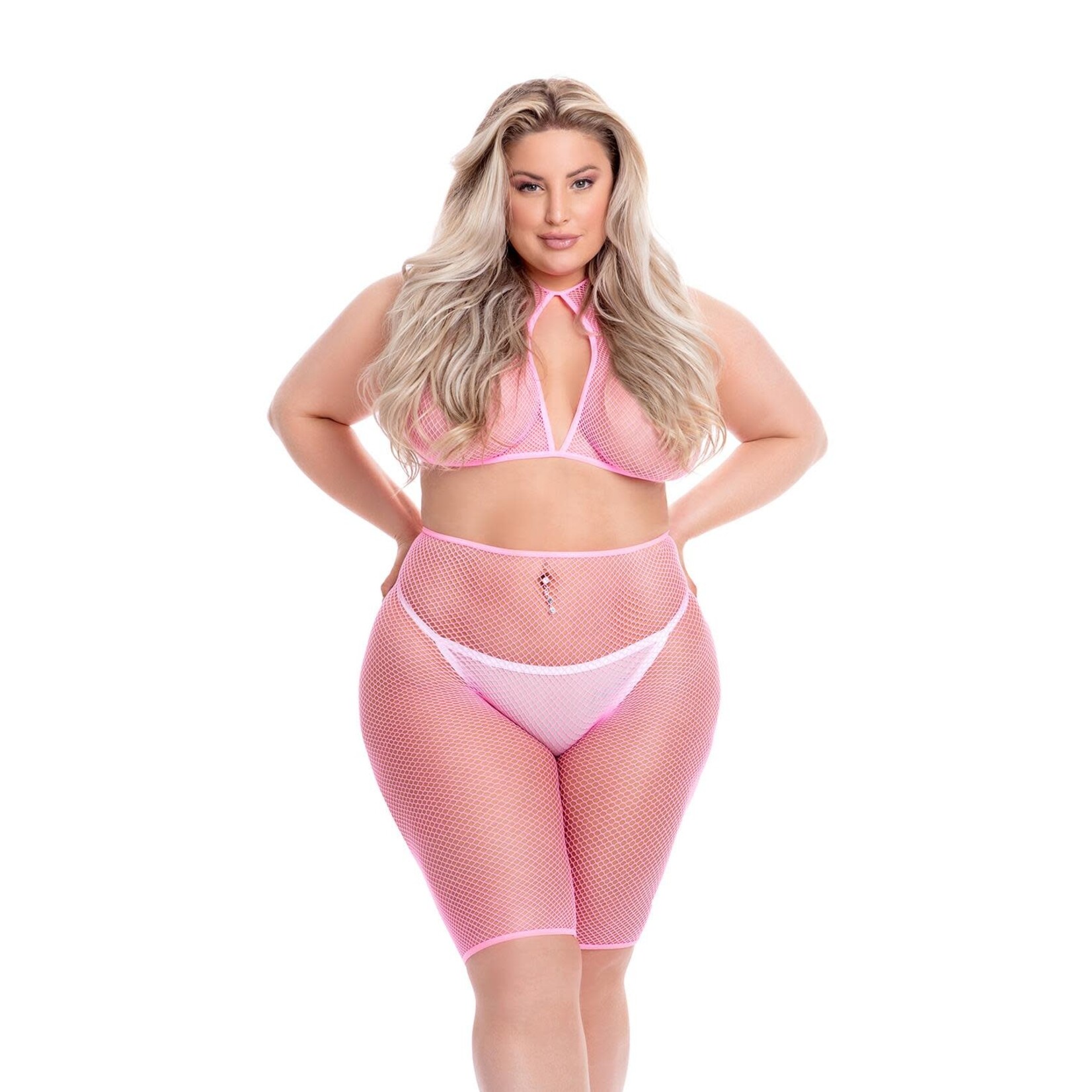 Sunset glow bike short set pink - QueenSize