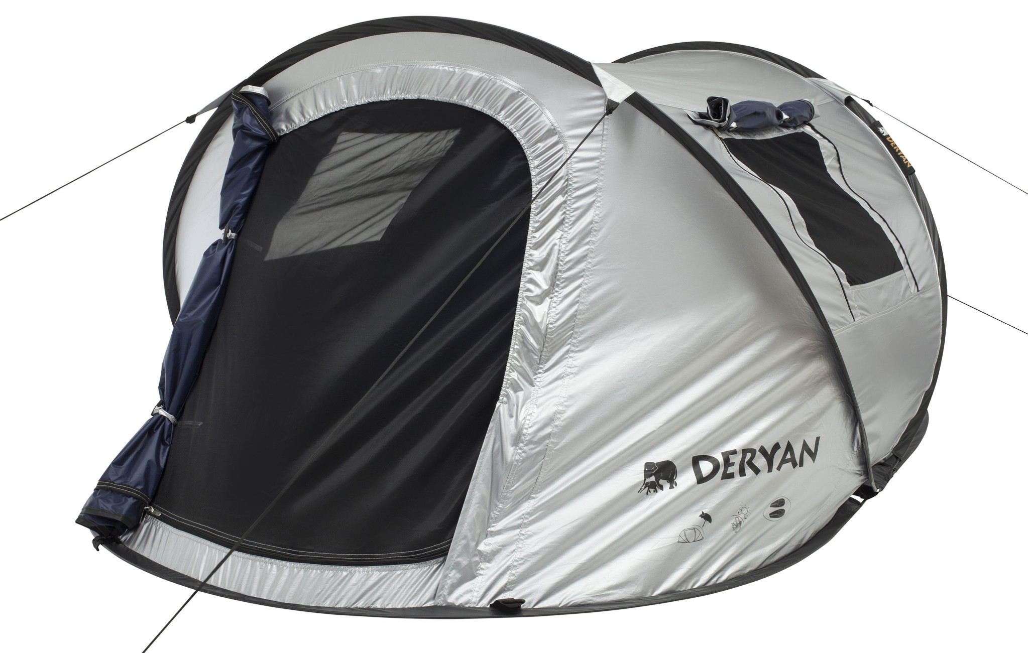 Kardinaal gevaarlijk Absorberen Deryan Dome - Pop Up tent - 2 persoons - Zilver - Anti-UV FPS 50+ - 2  seconds - BABY-PHANT