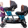 Joovy Joovy Big Caboose Graphite - Triple Pram - drei Kinderwagen - türkis Joovy Joovy Big Caboose Graphite - Triple Pram - drei Kinderwagen - türkis