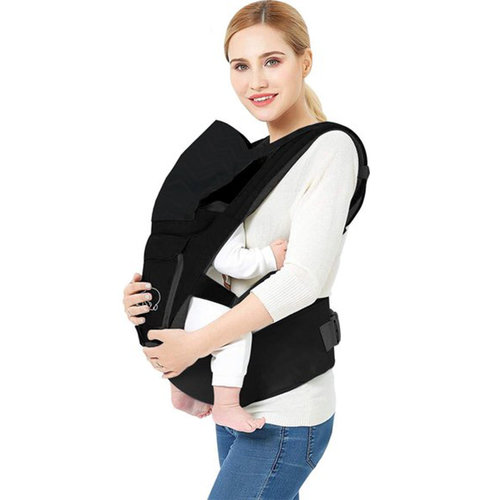 Deryan Deryan Pack Luxe Ergonomische Babytrage - Babytrage + Staufächer - Schwarz
